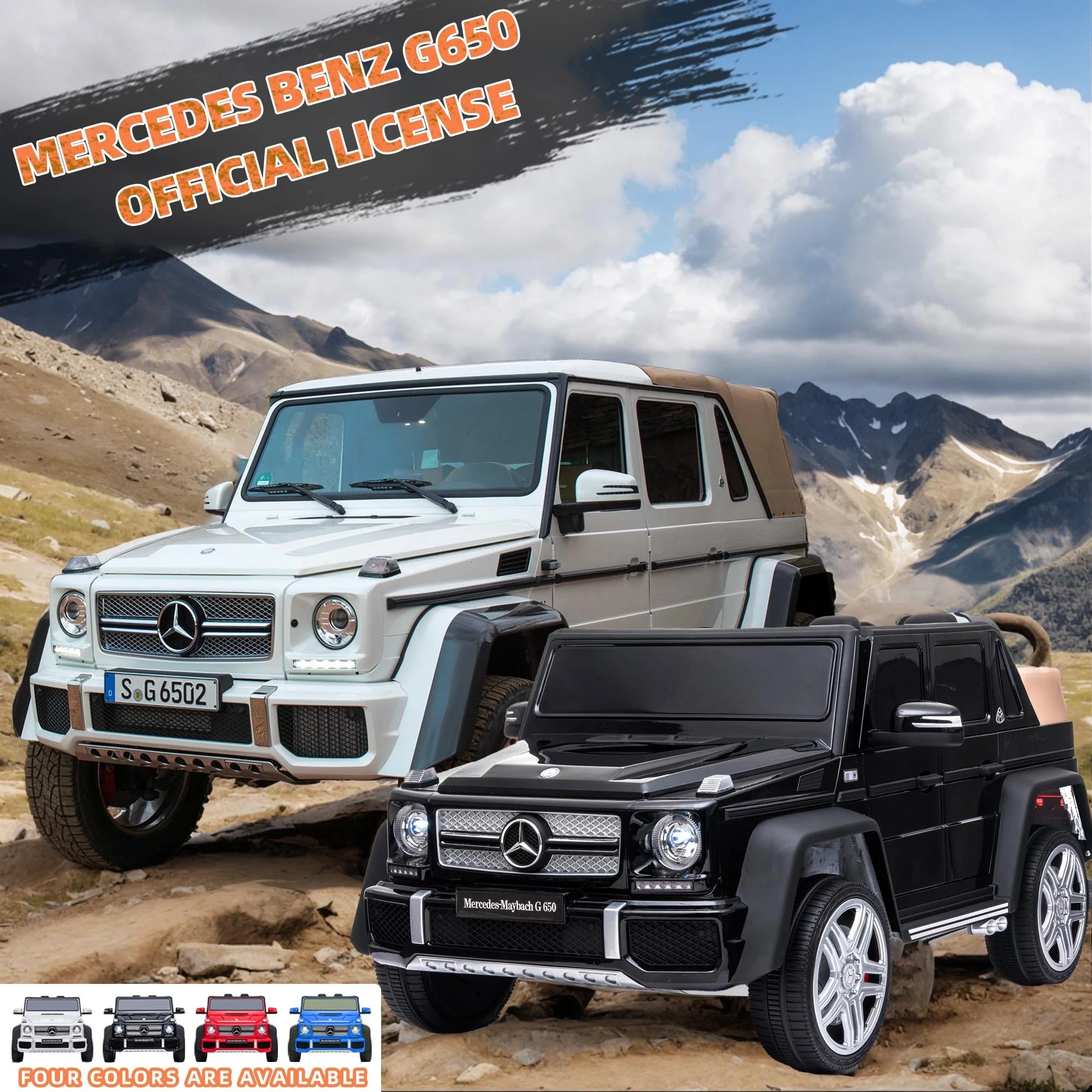 24V Ride on Car with Remote Control for Kids Mercedes Benz Ride on Car Toy for Boys and Girls 3-6 Years Old, Electric Vehicle, Bluetooth, LED Light, White - Womvr