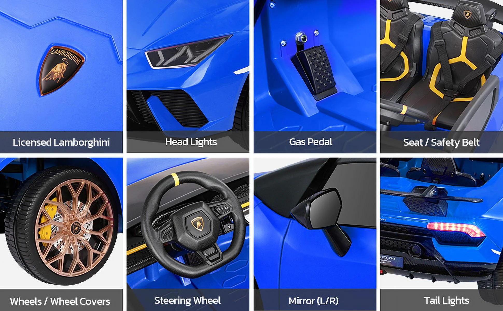 Lamborghini Huracan Ride on Car Real 2 Seater, Powered Electric Vehicle with Parent Remote, Maximum 4.0mph Ride on Toys for 3-8 Years Kids,Pink - Womvr