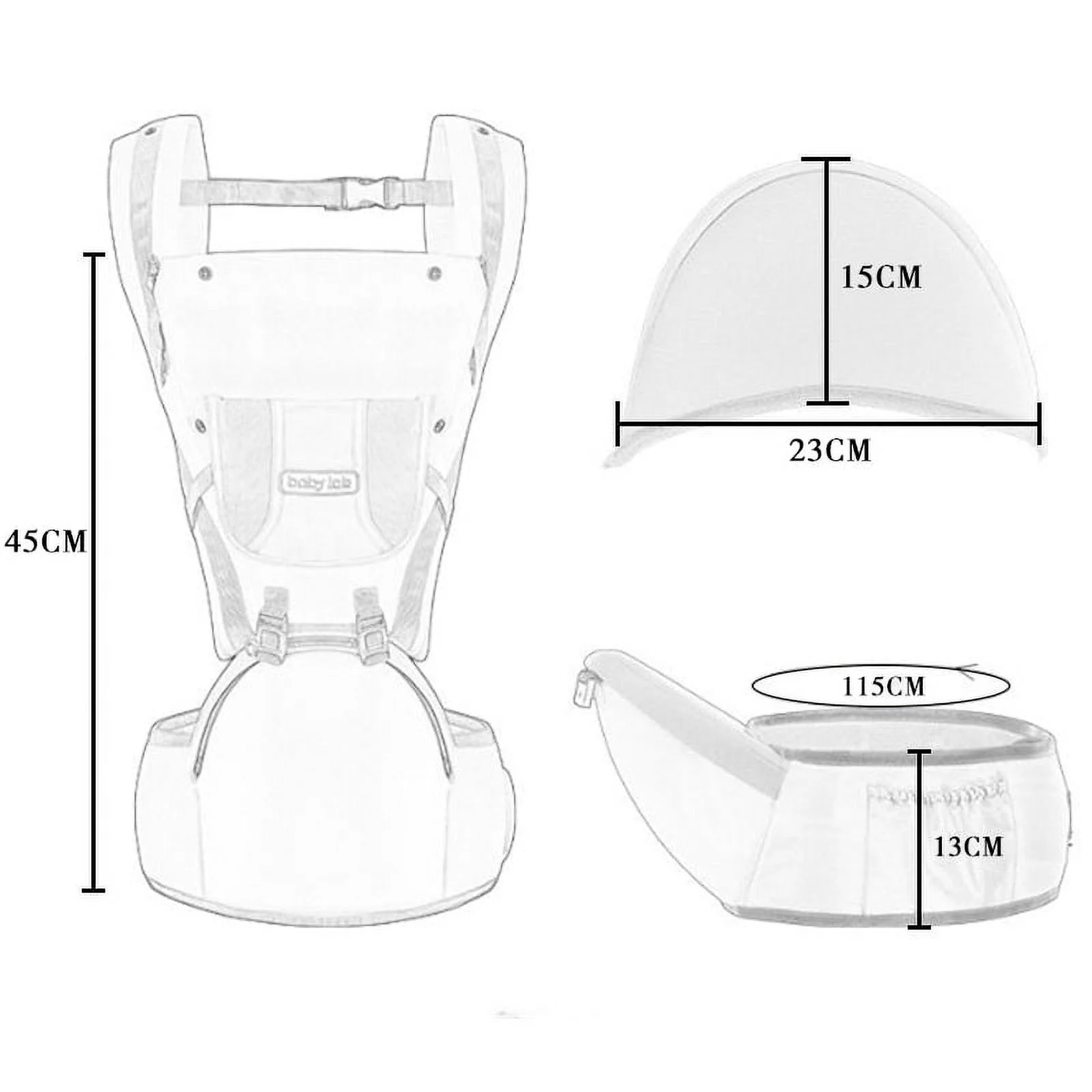 JUMPER Baby Carrier 6 in 1 Convertible Baby Carrier with Hip Seat for Newborn to Toddler, Red - Womvr