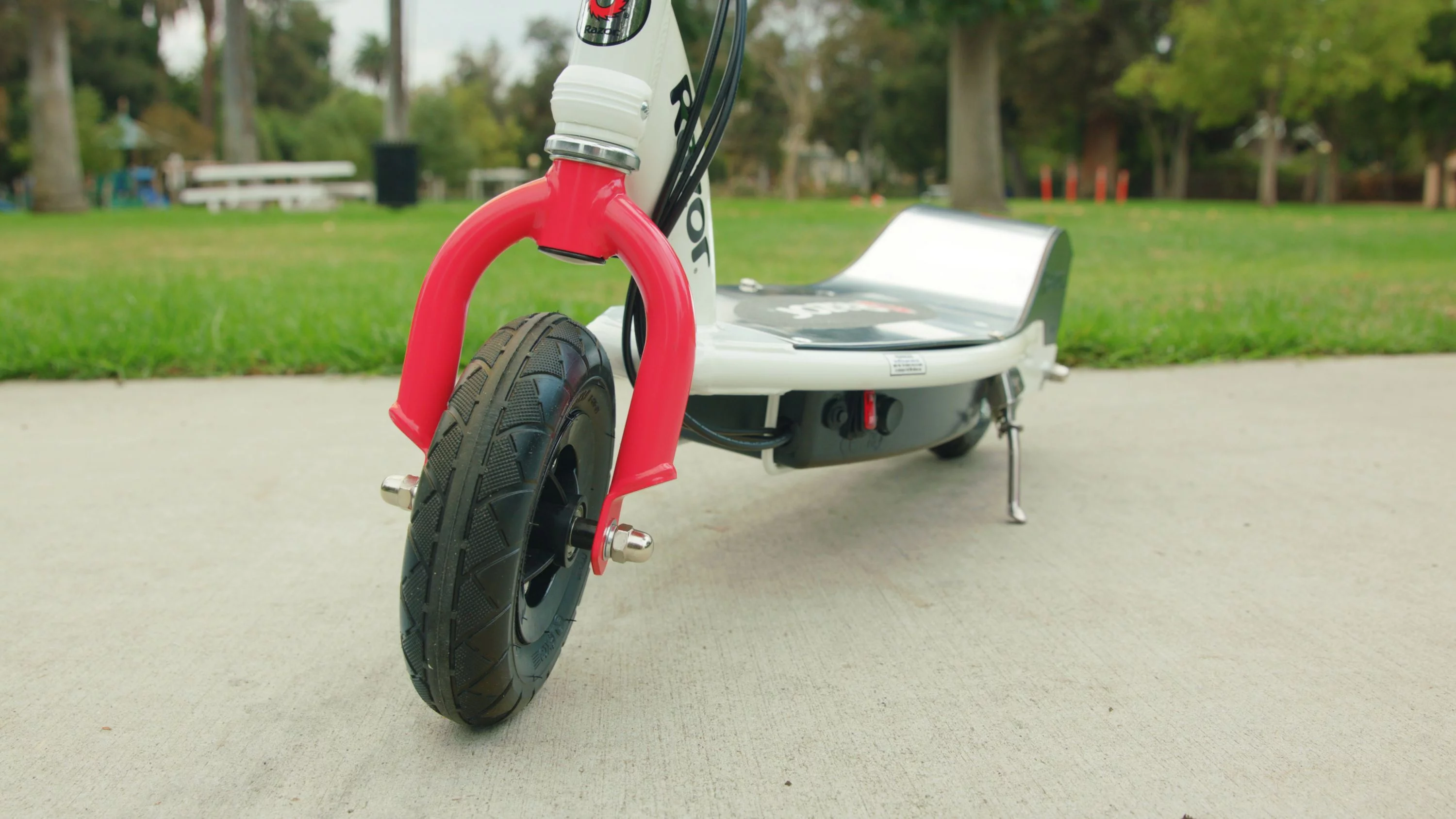 Razor E200 Electric Scooter - White, for Ages 13+ and up to 154 lbs, 8