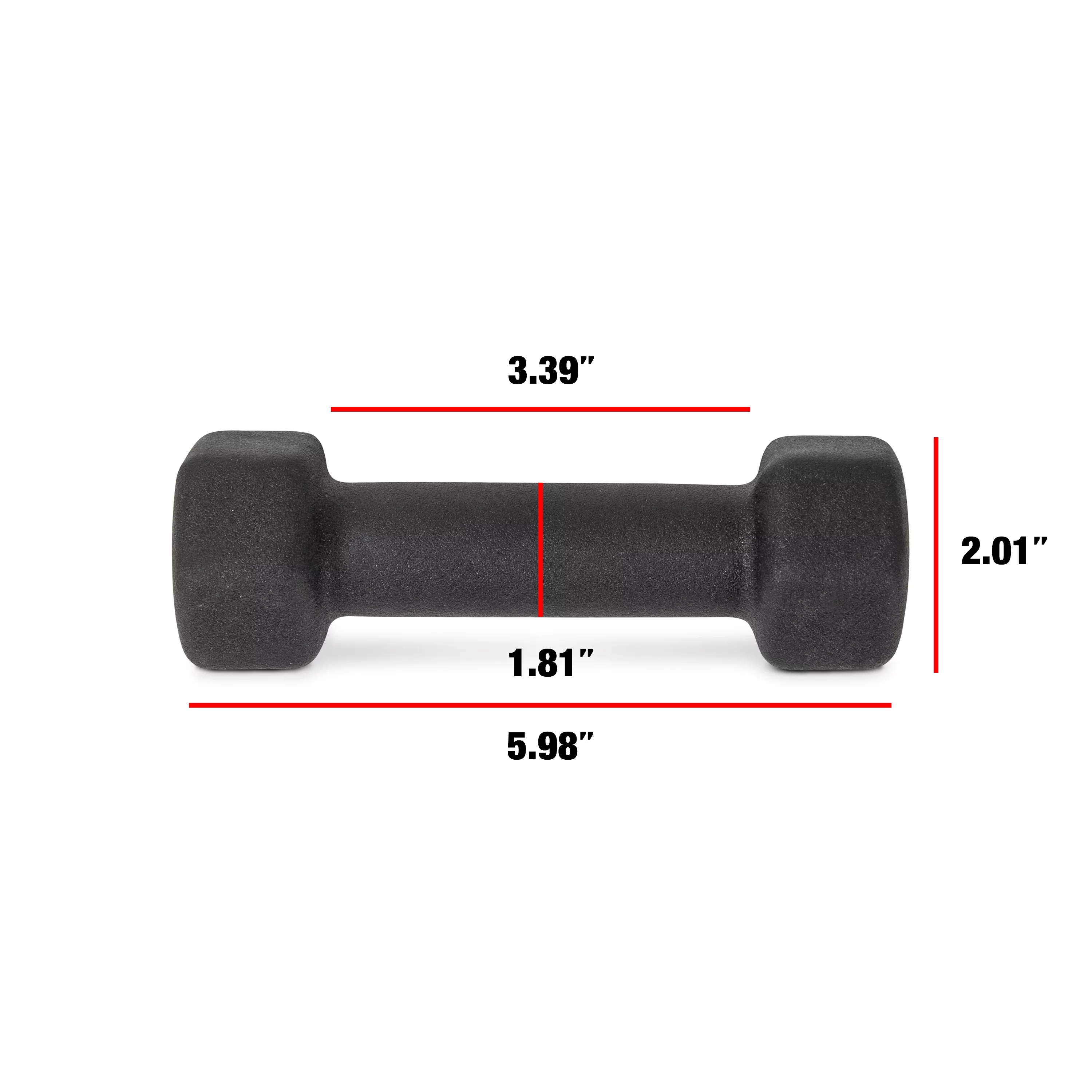 CAP Barbell, 15lb Black Neoprene Dumbbell, Pair - Womvr