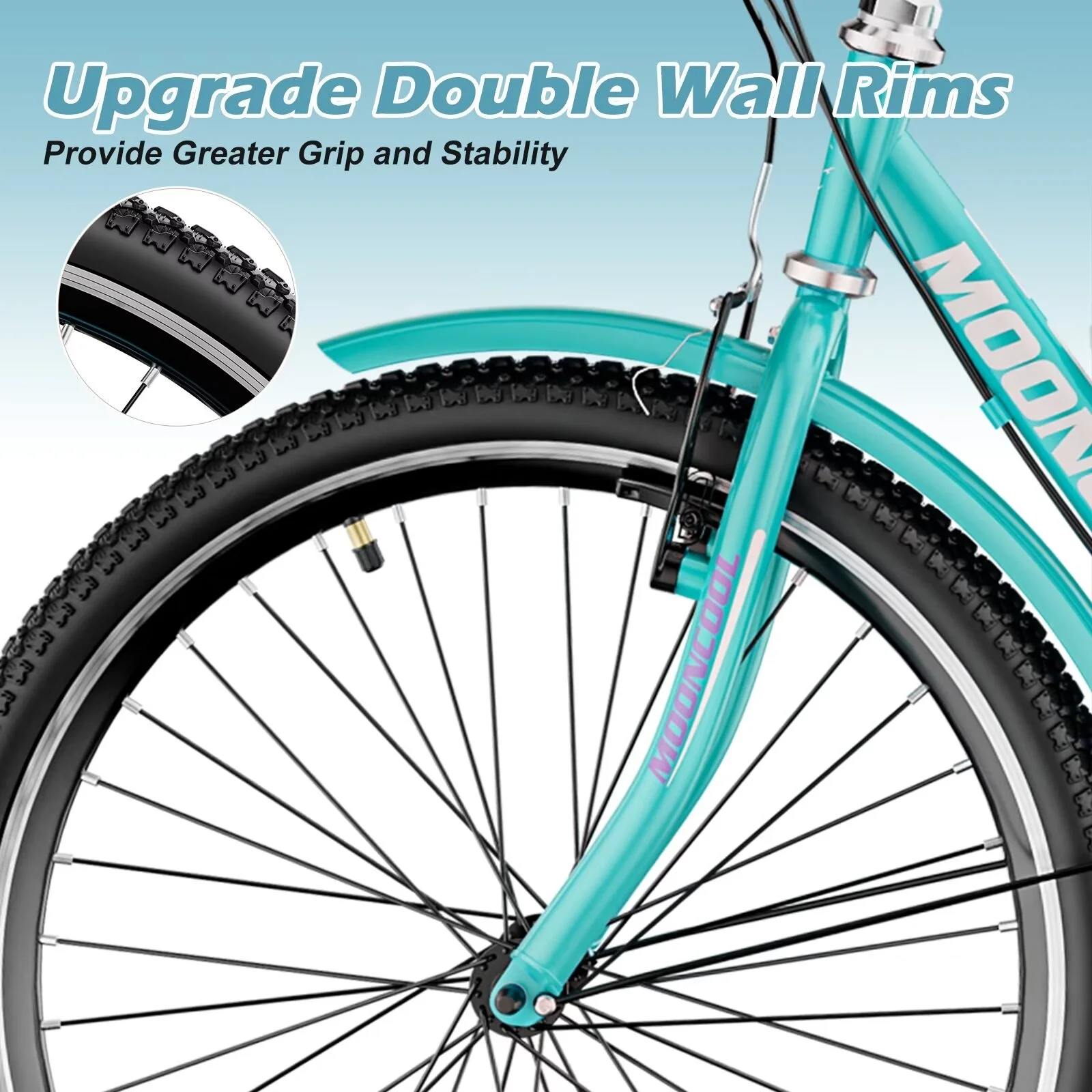 MOPHOTO 20/24/26 inch Adult Tricycle Folding 3 Wheel Cruiser Bikes 7 Speed, Portable and Foldable Trikes with Cargo Basket for Men & Women Outdoor Cycling, Purple - Womvr