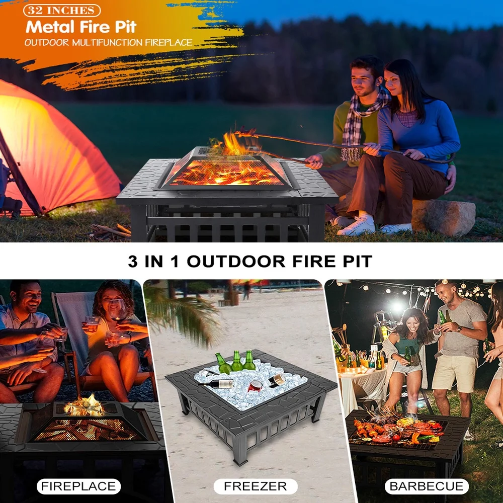 Wood Burning Fire Pits for Outside, 32