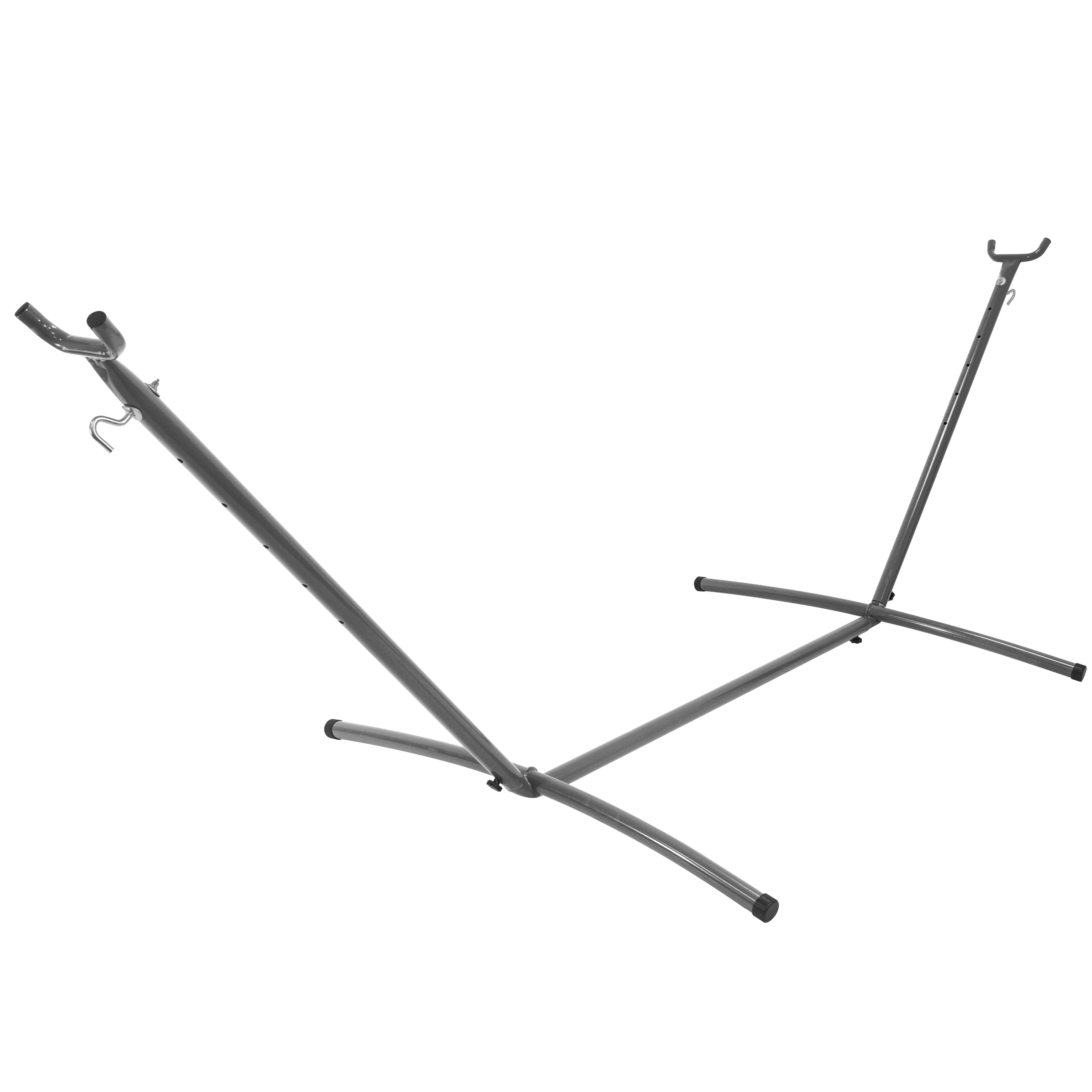 Equip Steel Gray Hammock Stand, Open Size: 108 in. L x 43 in. W x 40 in. H - Womvr