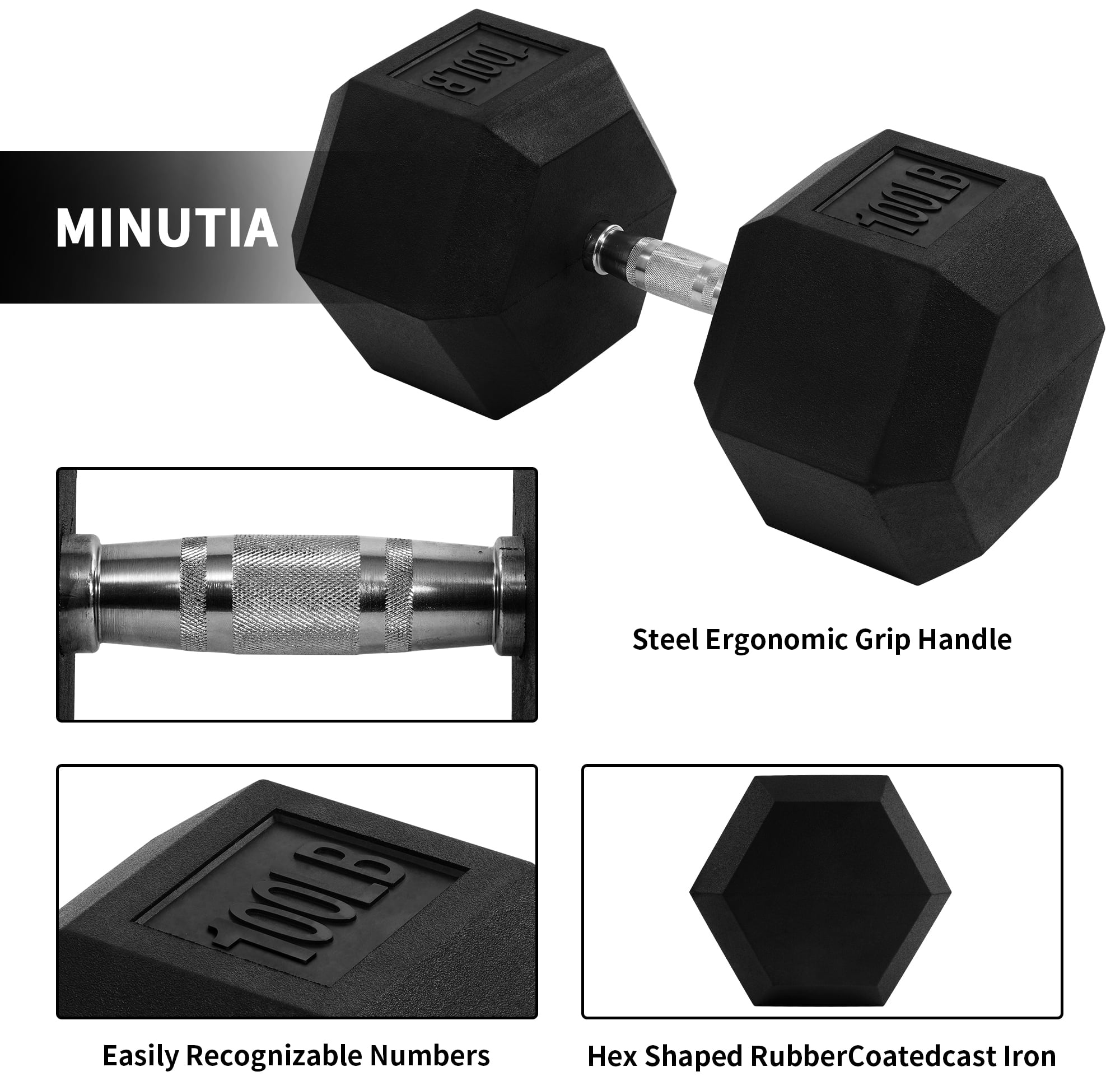 BalanceFrom Rubber Encased Hex Dumbbells, 20 Lbs. Pair - Womvr