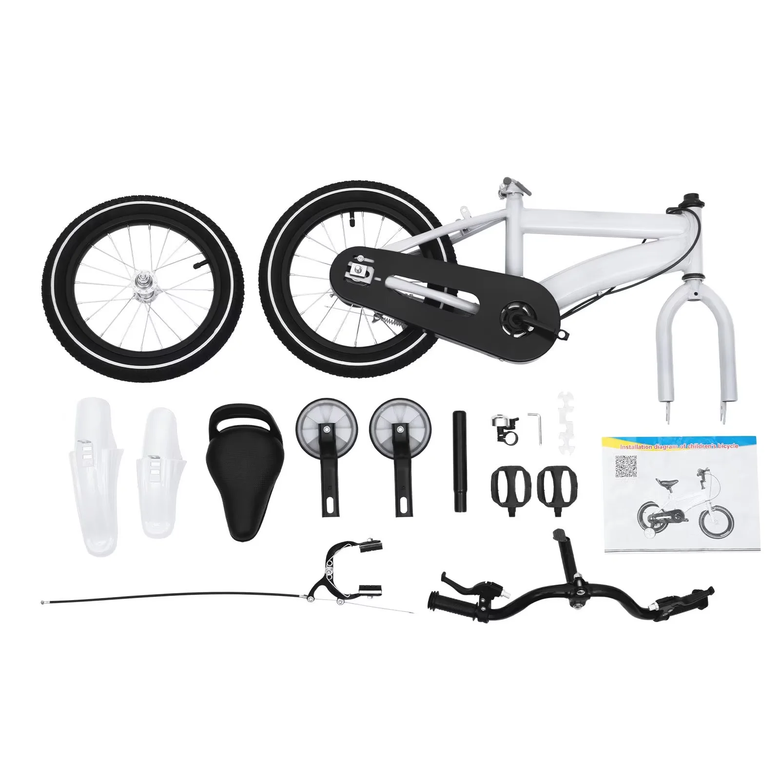 TFCFL 14 inch Kids Bike Bicycle Children Cycle Bikes Gift With With Safety Training Wheels - Womvr