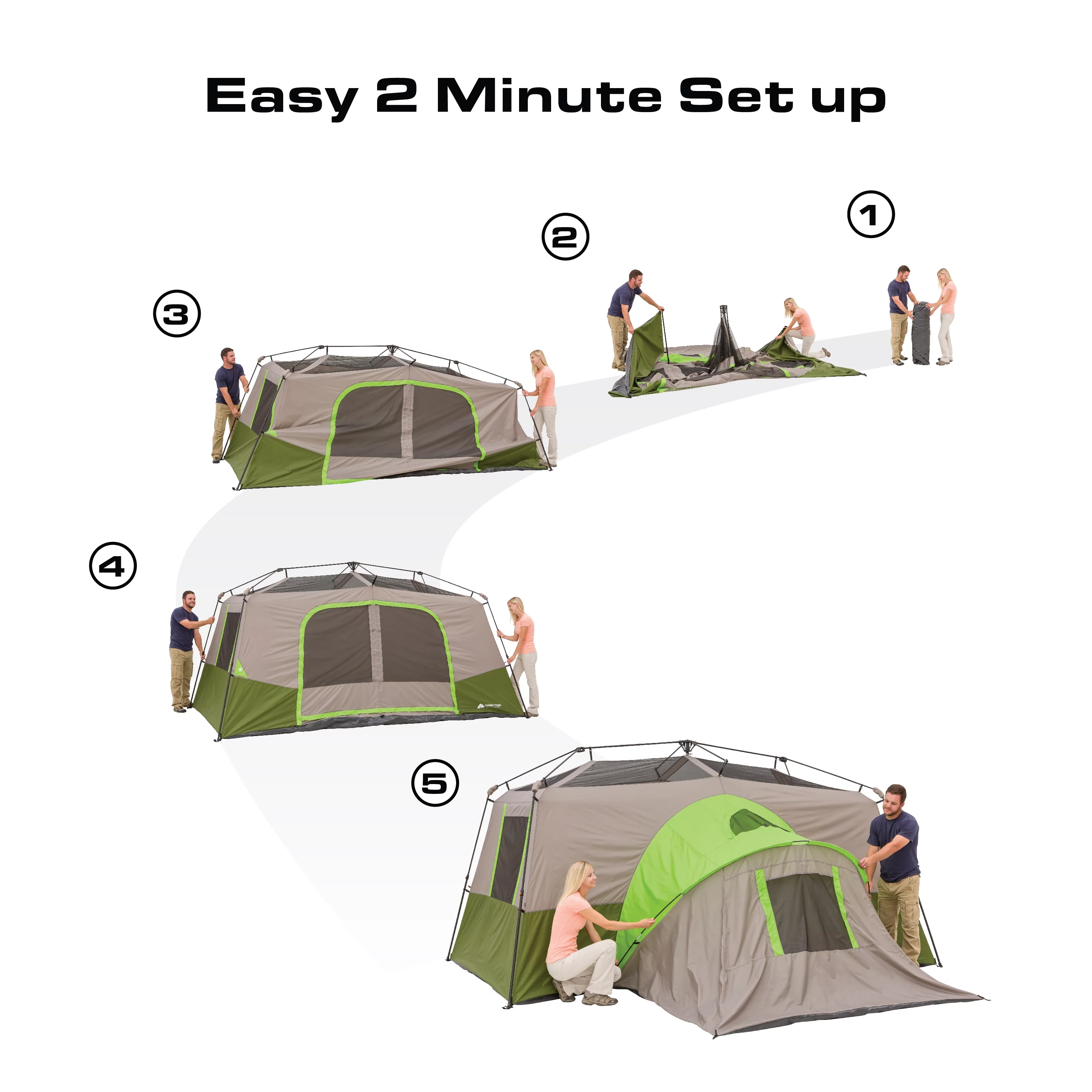 Ozark Trail  14' x 14' 11-Person Instant Cabin Tent with Private Room, 38.37 lbs - Womvr