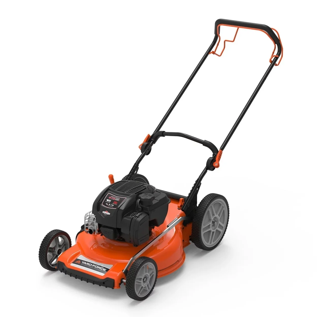 Yard Force Lawn Mower 20 inch 125cc e450 Series Briggs & Stratton Gas Walk Behind with Side-Discharge Cutting System - Womvr