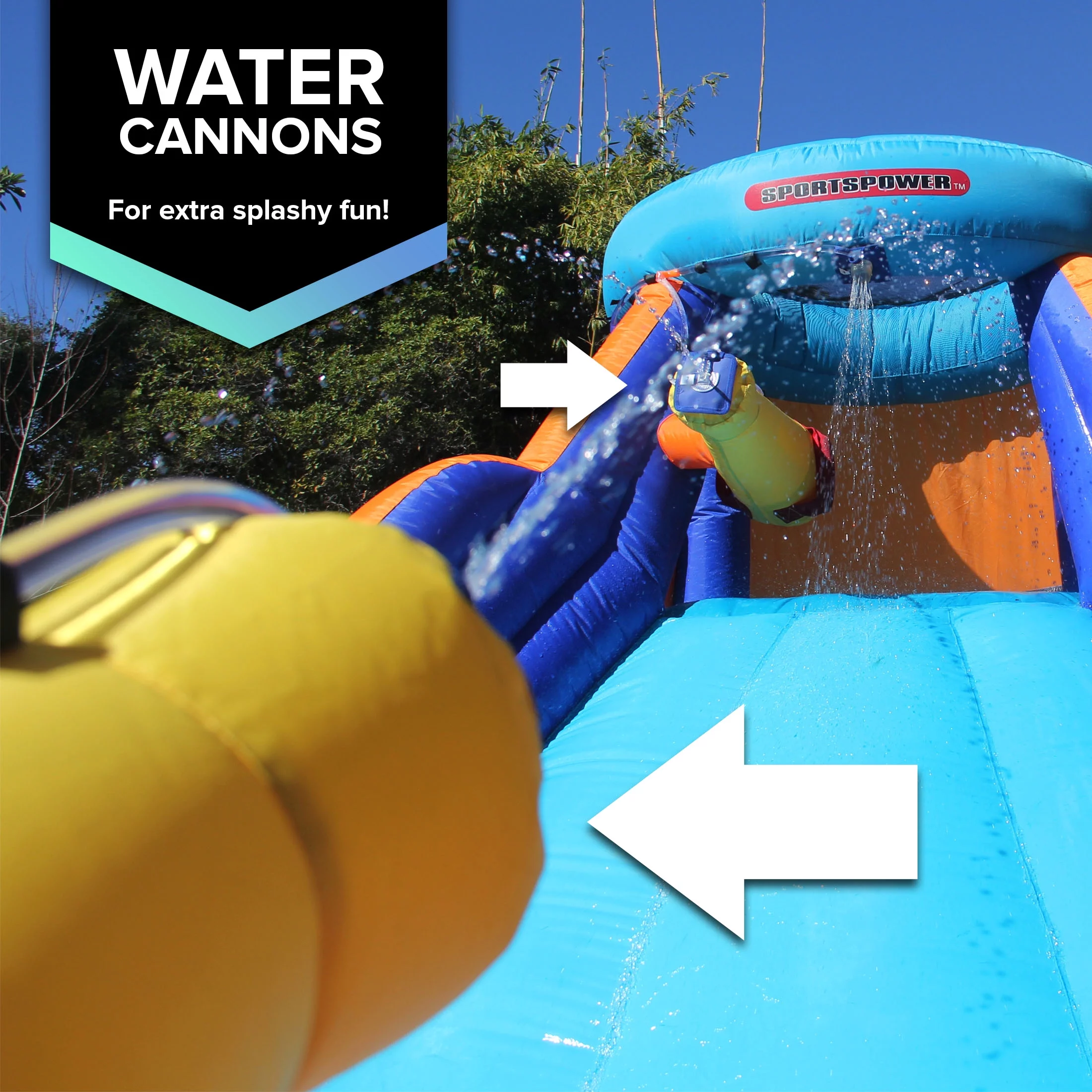 Sportspower Battle Ridge 13.8' Inflatable Water Slide with Lifetime Warranty on Heavy Duty Blower - Womvr
