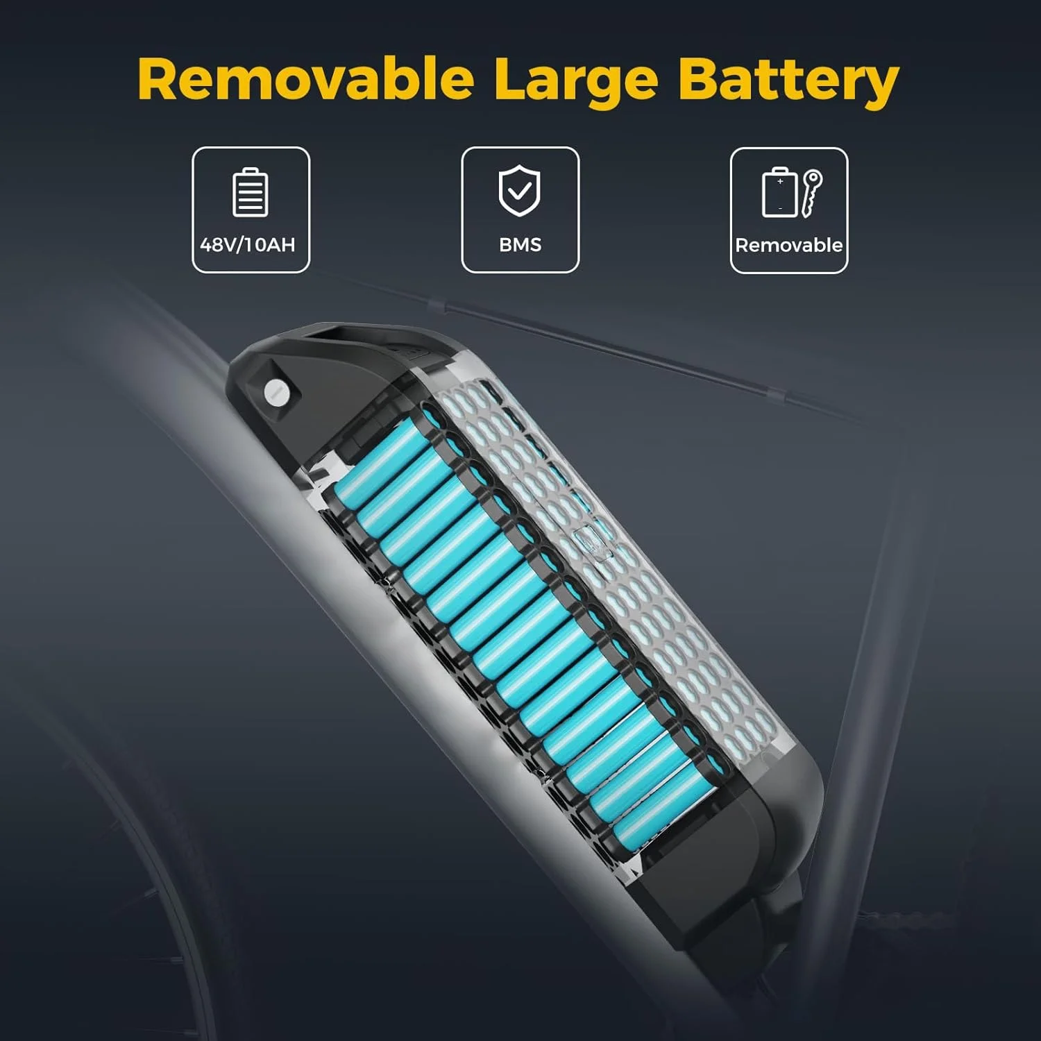 Yoloway EB5 PLUS Electric Bike for Adults, 500W Brushless Motor Ebike with 480Wh Removable Battery, 27.5