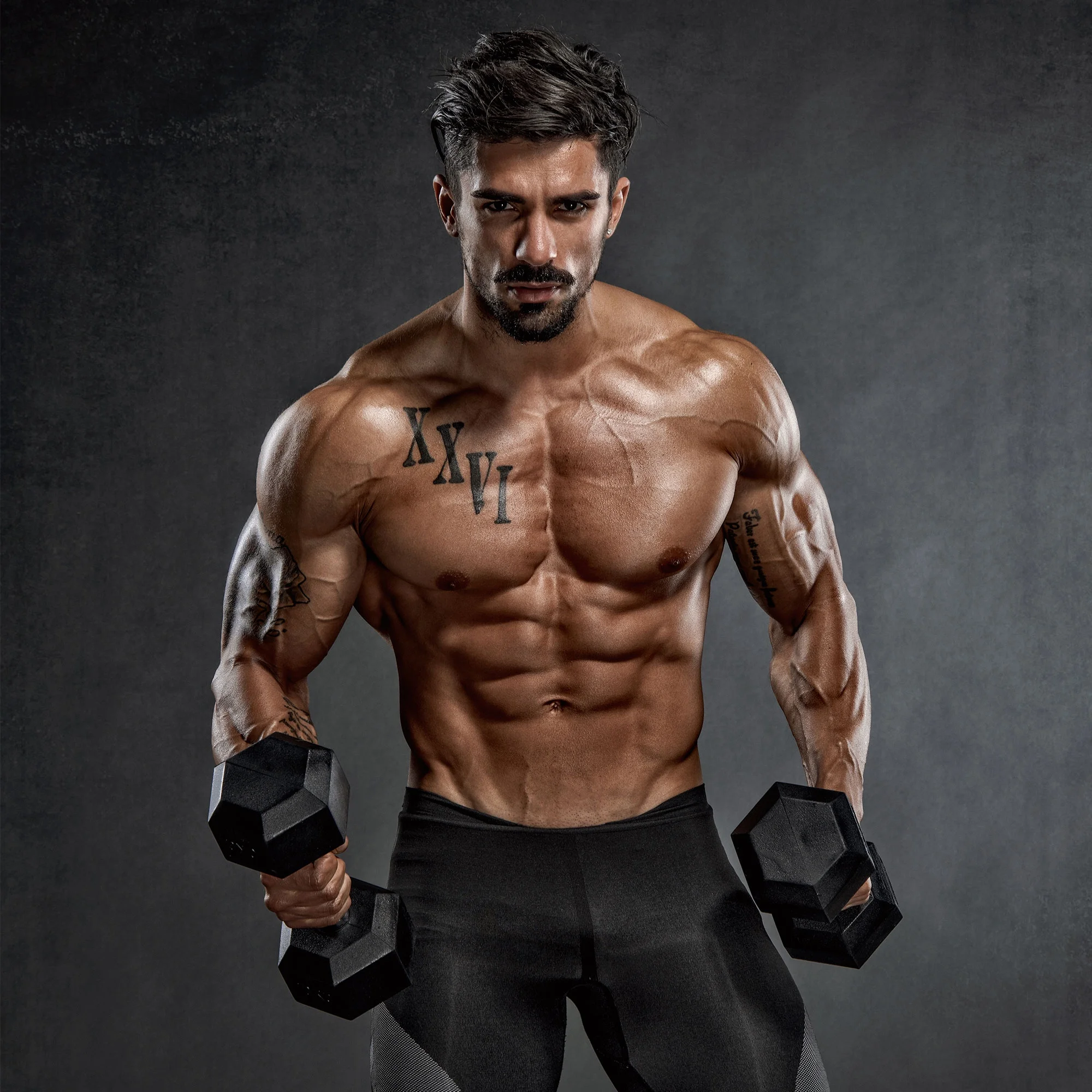 HolaHatha Iron Hexagonal Cast Home Exercise Dumbbell Free Weight, 30 Pounds - Womvr