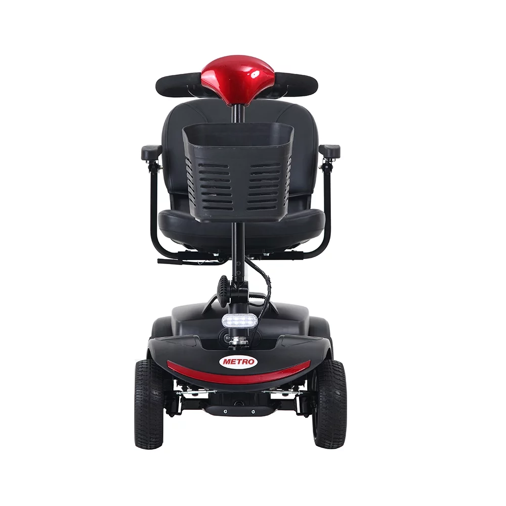 BTMWAY Mobility Scooter, 4 Wheels Electric Scooter for Seniors, Compact Folding Travel Mobility Scooters for Adult, Transformer Mobility Scooter with Swivel Seat, Front and Rear LED Light, Silver - Womvr