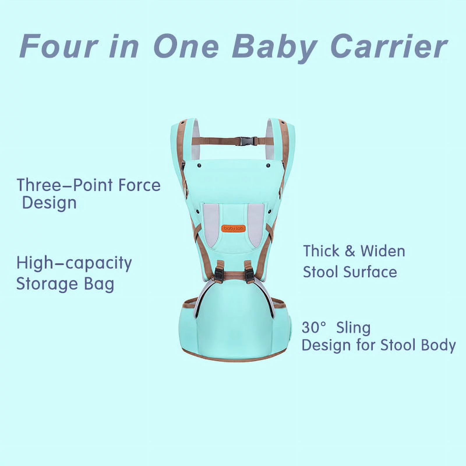 JUMPER Baby Carrier 6 in 1 Convertible Baby Carrier with Hip Seat for Newborn to Toddler, Red - Womvr
