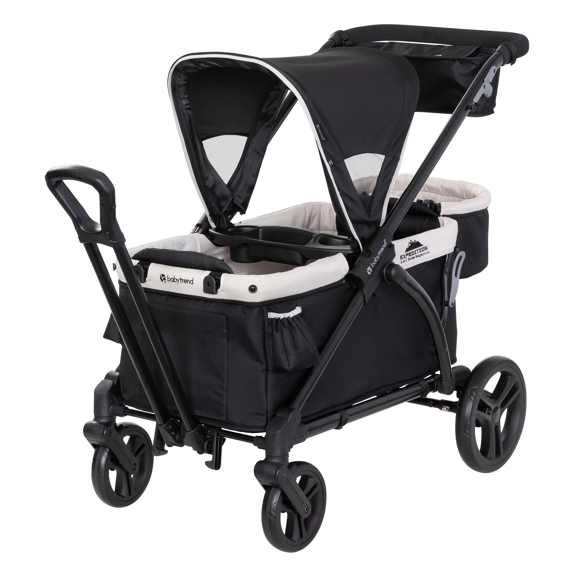 Baby Trend Expedition 2-in-1 Stroller Wagon PLUS with Canopy, Modern Khaki - Womvr