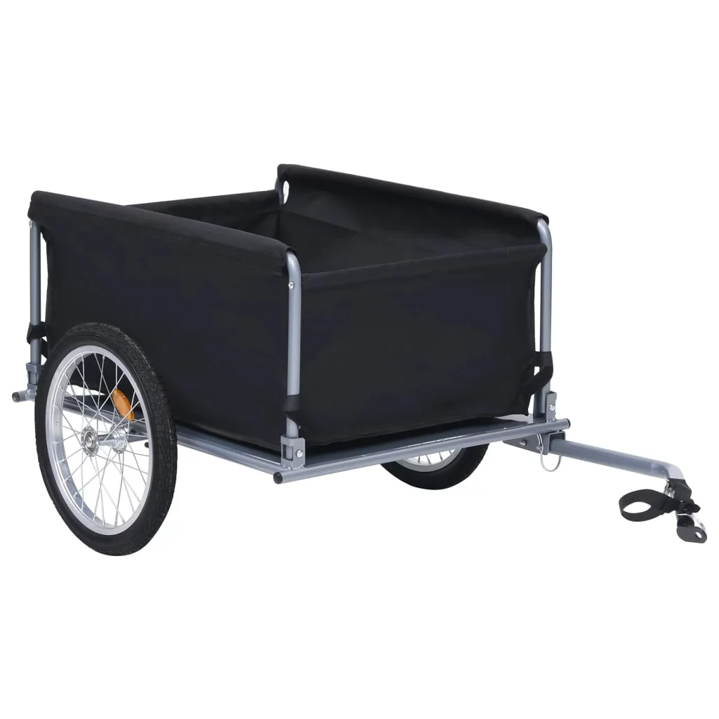 vidaXL Bike Trailer Bicycle Cargo Trailer Tow Bicycle Cart Steel and Polyester - Womvr