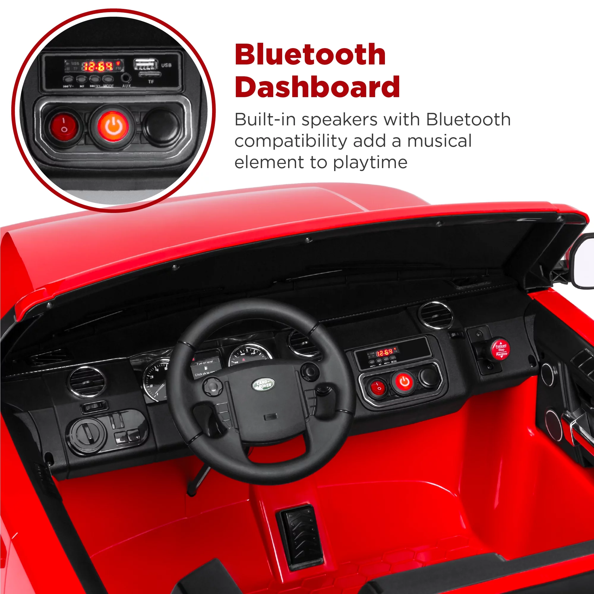 Best Choice Products 12V 3.7 MPH 2-Seater Licensed Land Rover Ride On Car Toy w/ Parent Remote Control - White - Womvr