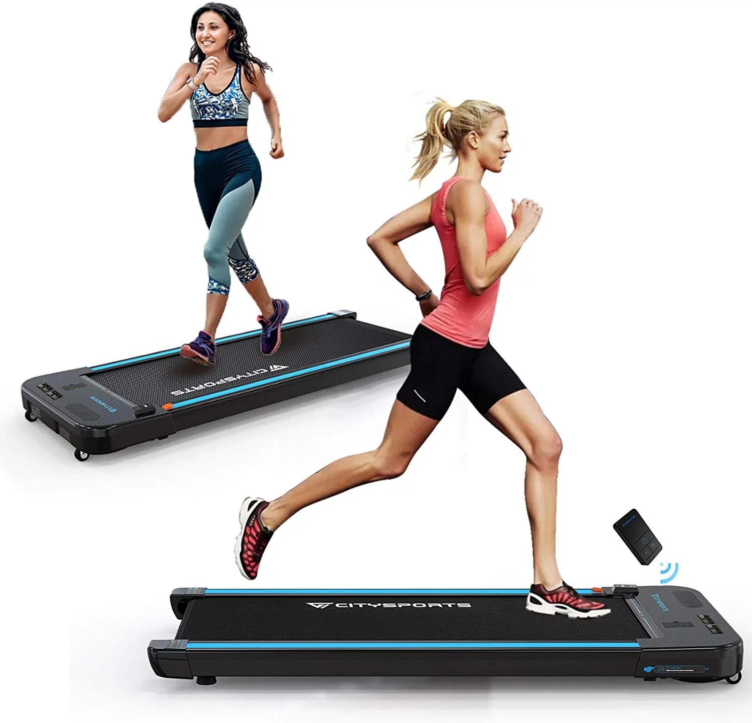 Gearstone Treadmills for Home, CITYSPORTS Walking Pad Treadmill with Audio Speakers, Slim & Portable - Womvr