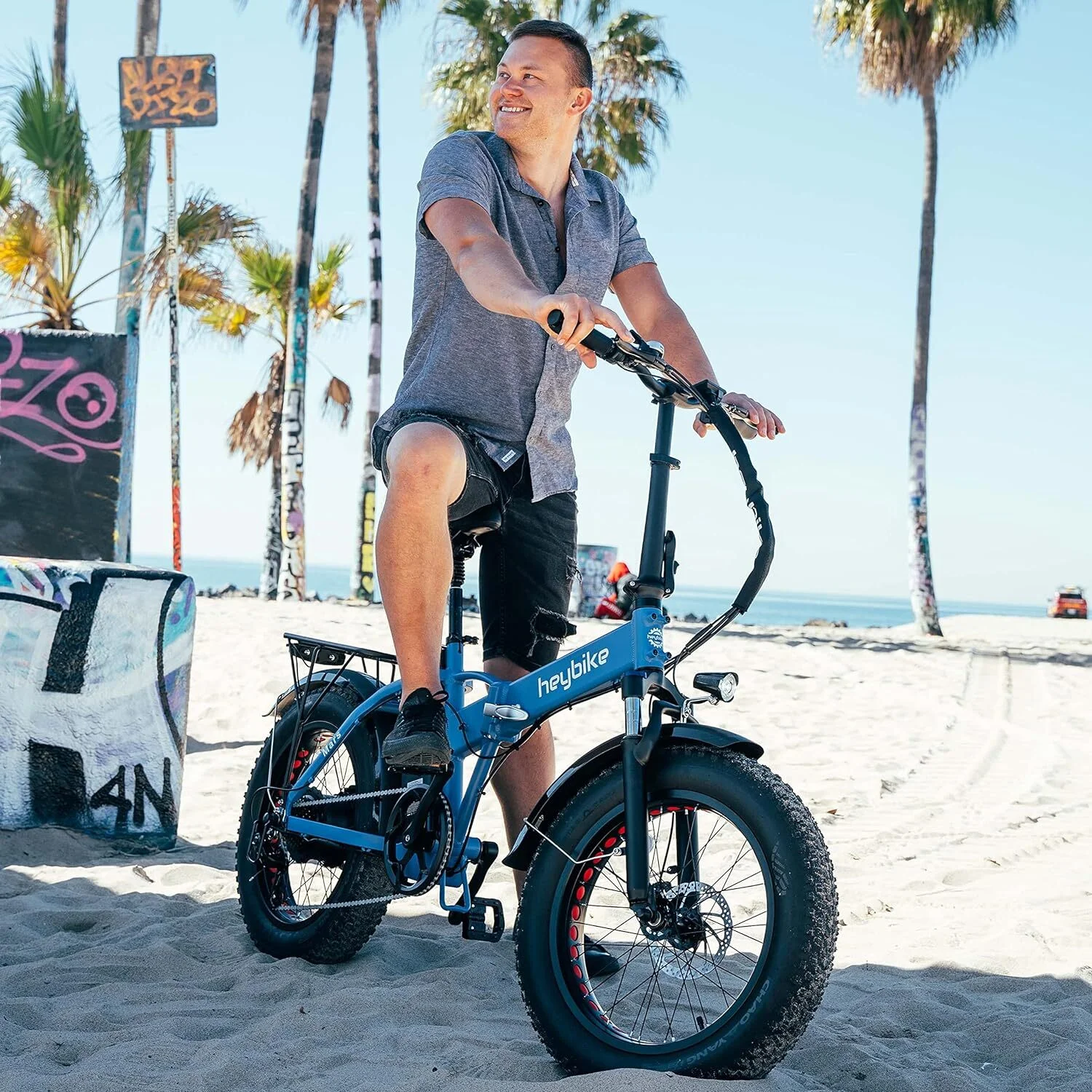 Heybike Mars Electric Bike for Adults with 500W Motor, 600WH Removable Battery, Foldable 20