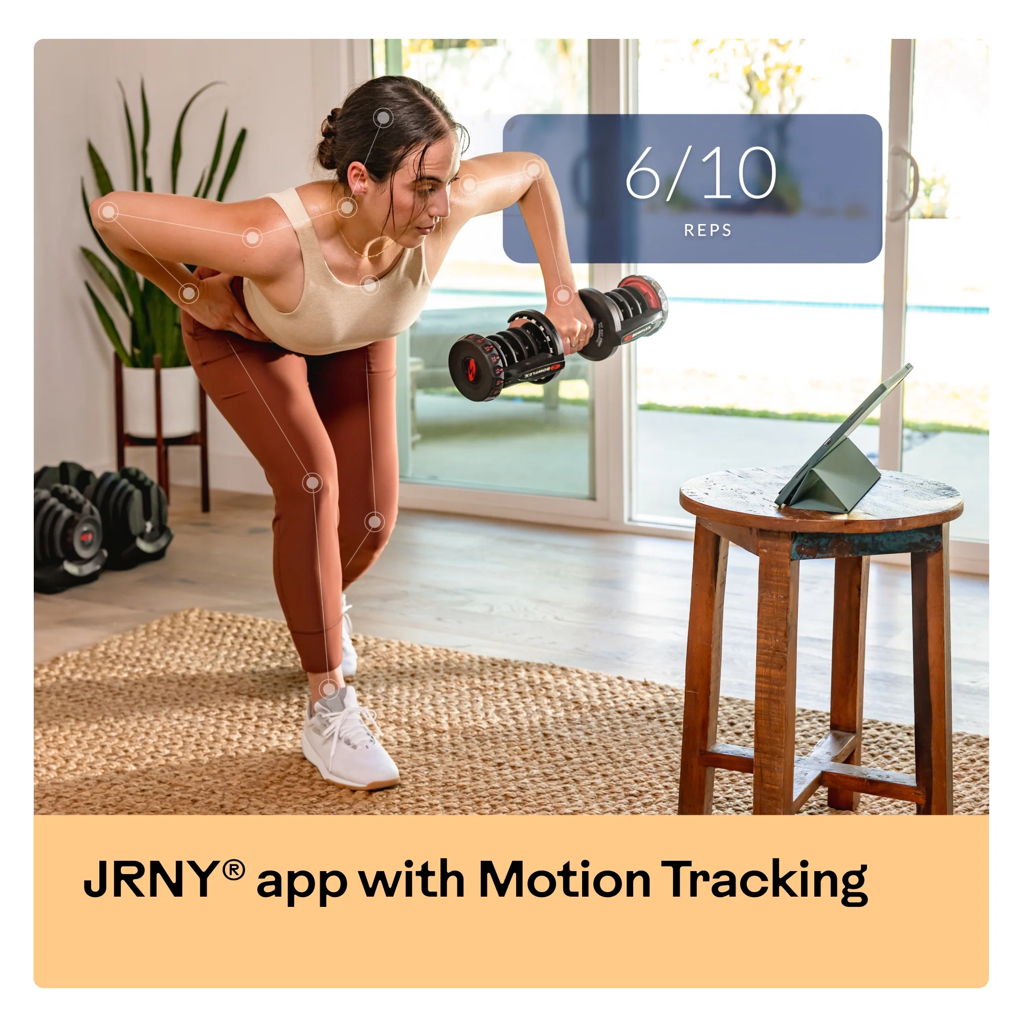 BowFlex SelectTech 1090 Adjustable Dumbbell (Single), Free 2-month JRNY Membership - Womvr