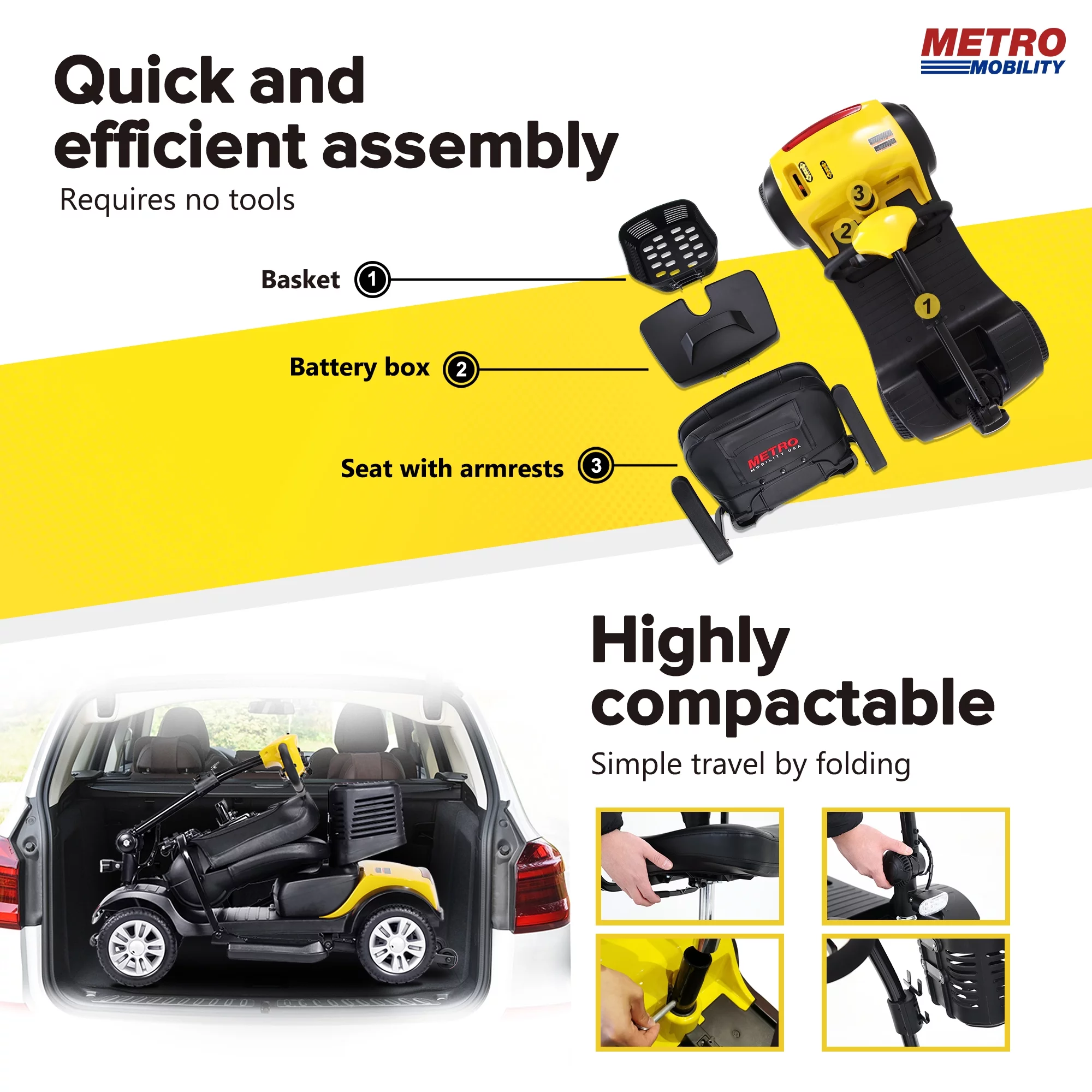 Segmart Mobility Scooter for Elderly, Durable Heavy Duty 4 Wheel Seniors Mobile Device with Lights, 300lbs, Red - Womvr