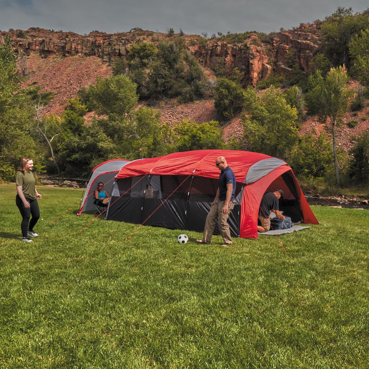 Ozark Trail 10-Person Tunnel Tent, with Vestibule for Gear Storage - Womvr