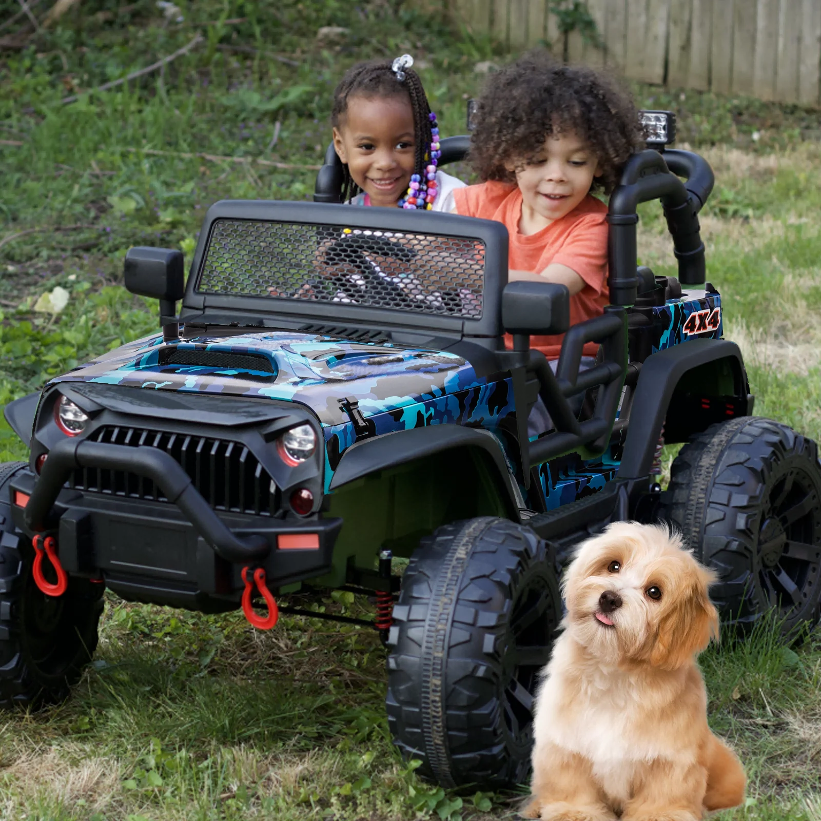 Outfunny 24V Ride on Toy Truck for Big Kids with Remote, 2-Seater, 400W Motor - Purple - Womvr