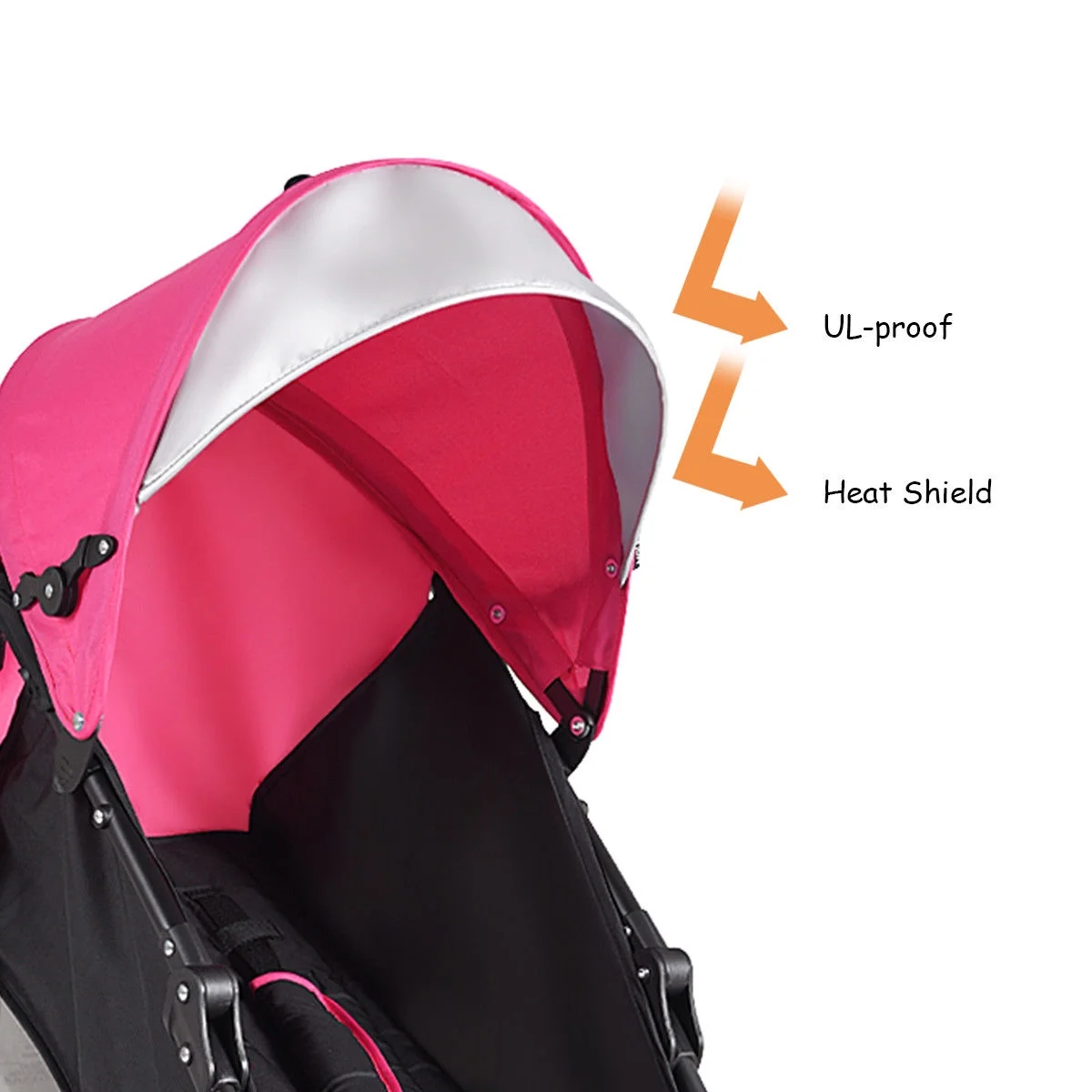 Costway Folding Lightweight Baby Toddler Umbrella Travel Stroller with Storage Basket Black - Womvr