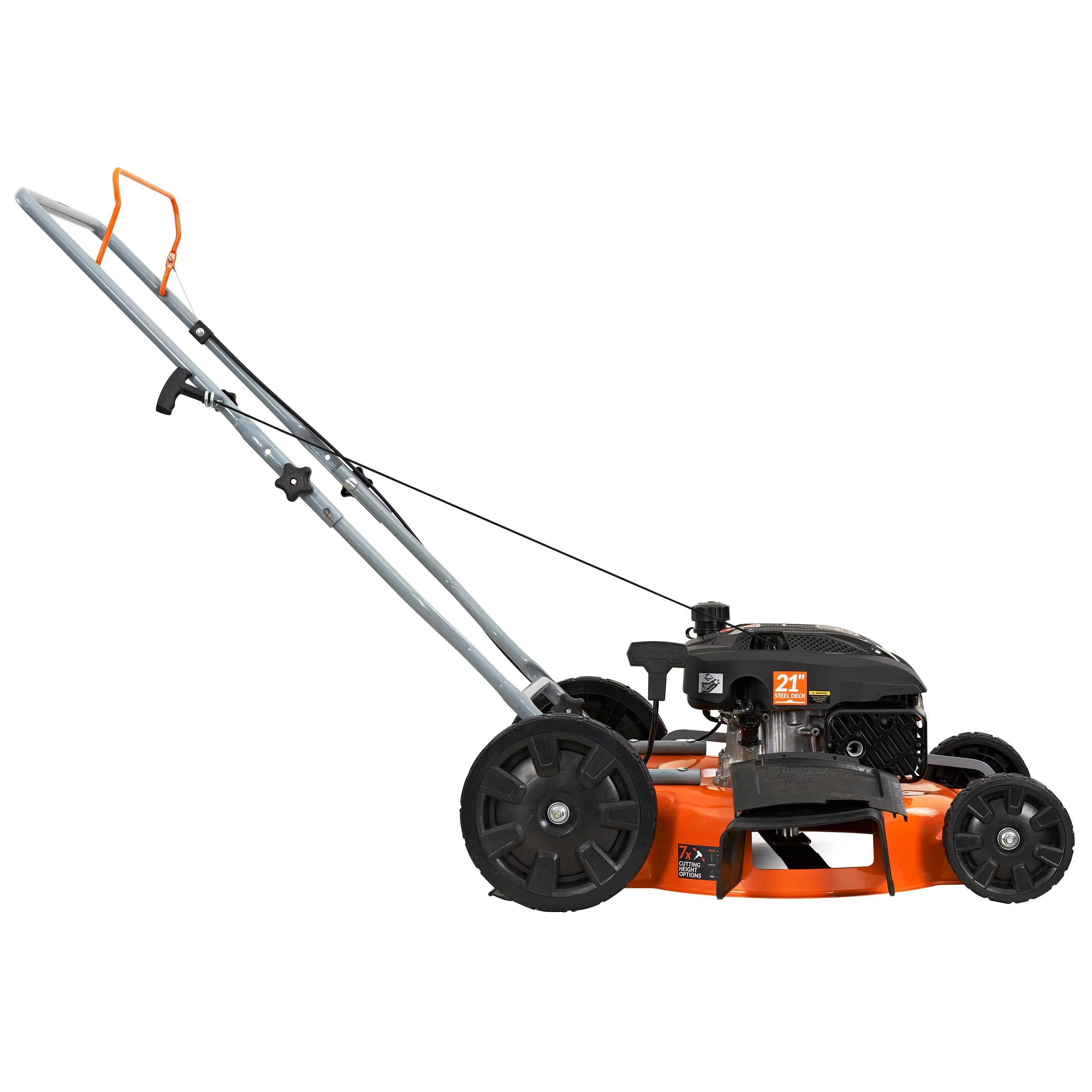 Yard Max 21 in. 170cc 2-in-1 Gas Walk Behind Push Lawn Mower with High Rear Wheels - Womvr