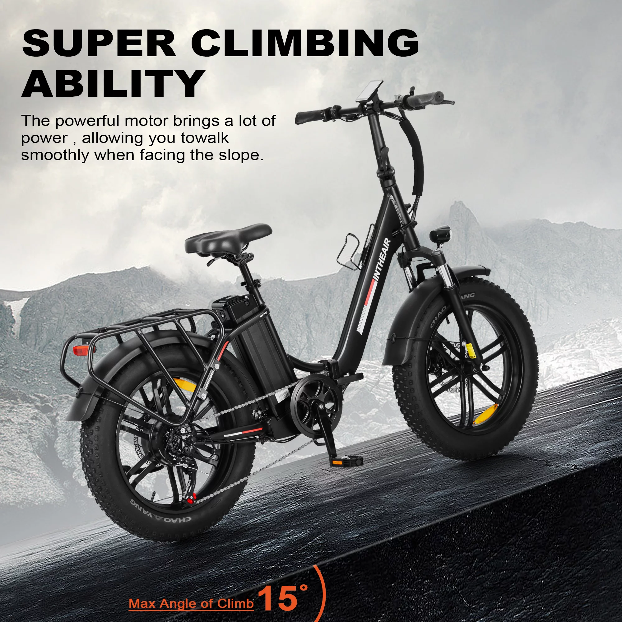 INTHEAIR Ranger Electric Bike, Adults Foldable Ebike for Adults 20