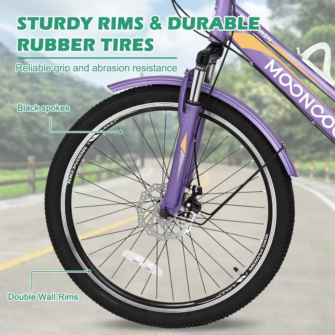 Docred Adult Tricycle, 7 Speed Three Wheel Mountain Bike, 24/26/27.5 inch Adults Trikes ,Load capacity 420 lbs - Womvr