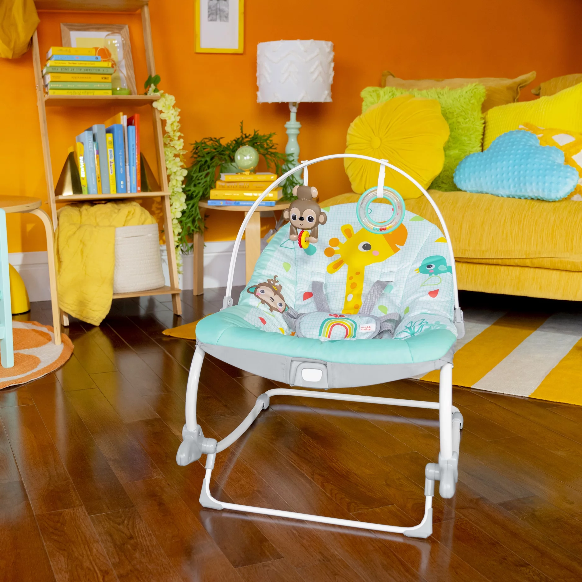 Bright Starts Wild Vibes Infant to Toddler Rocker with Vibrations Newborn Unisex - Womvr