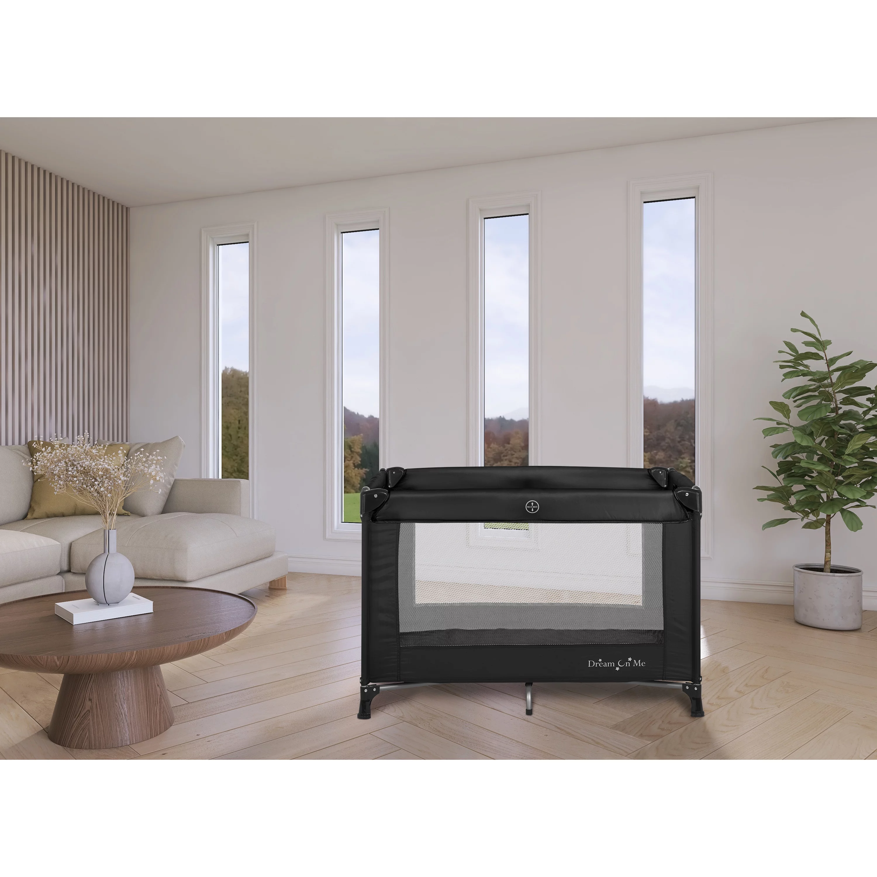 Dream On Me Nest Portable Play Yard with Carry Bag and Shoulder Strap, Pink - Womvr