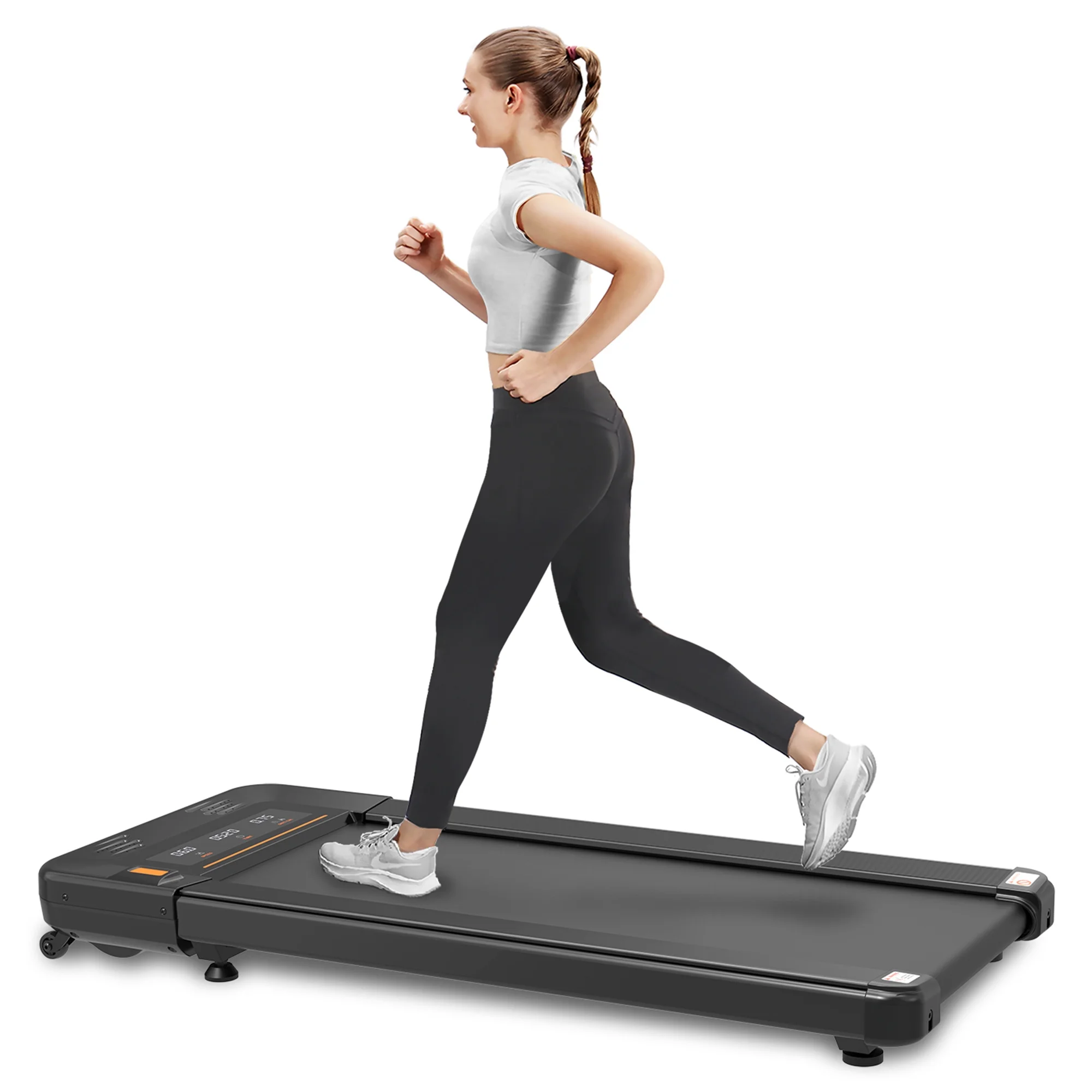 Aukfa Under Desk Treadmill, Slim Walking Pad for Home Office Workout, 245 lb Capacity, 4 mph Speed - Womvr