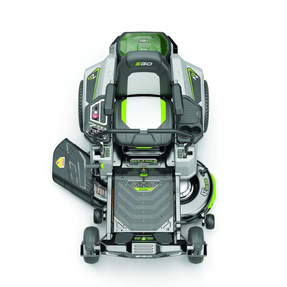 Ego Power+ Z6 Zero Turn Riding Lawn Mower 42 With Four 56V Arc Lithium 10Ah Batteries And Charger - Womvr