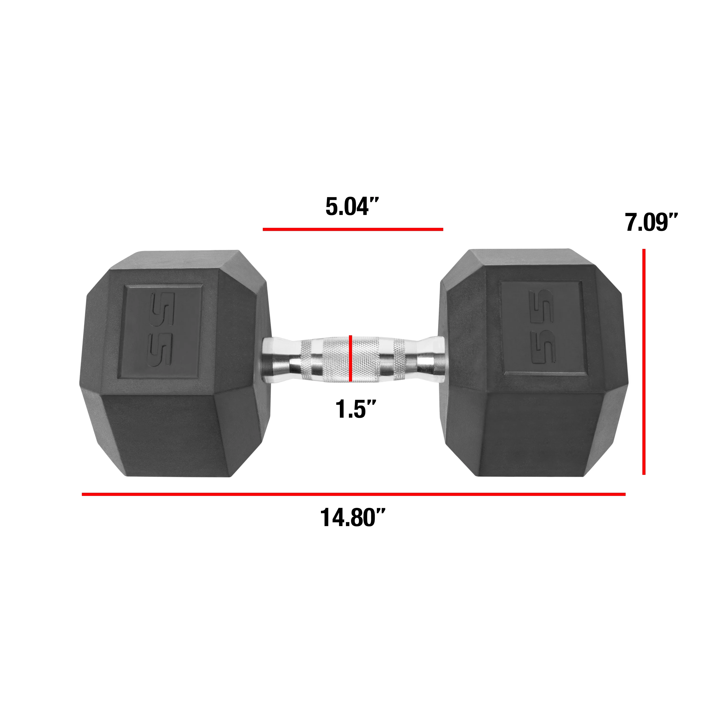 (2 pack) CAP Barbell, 55lb Coated Hex Dumbbell, Single - Womvr