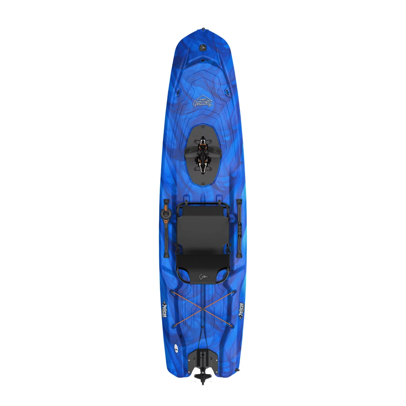 Pelican - Getaway 100 HDII - Sit-on-Top Recreational Pedal Kayak - 10 ft - Vapor Deep Blue/White - Womvr