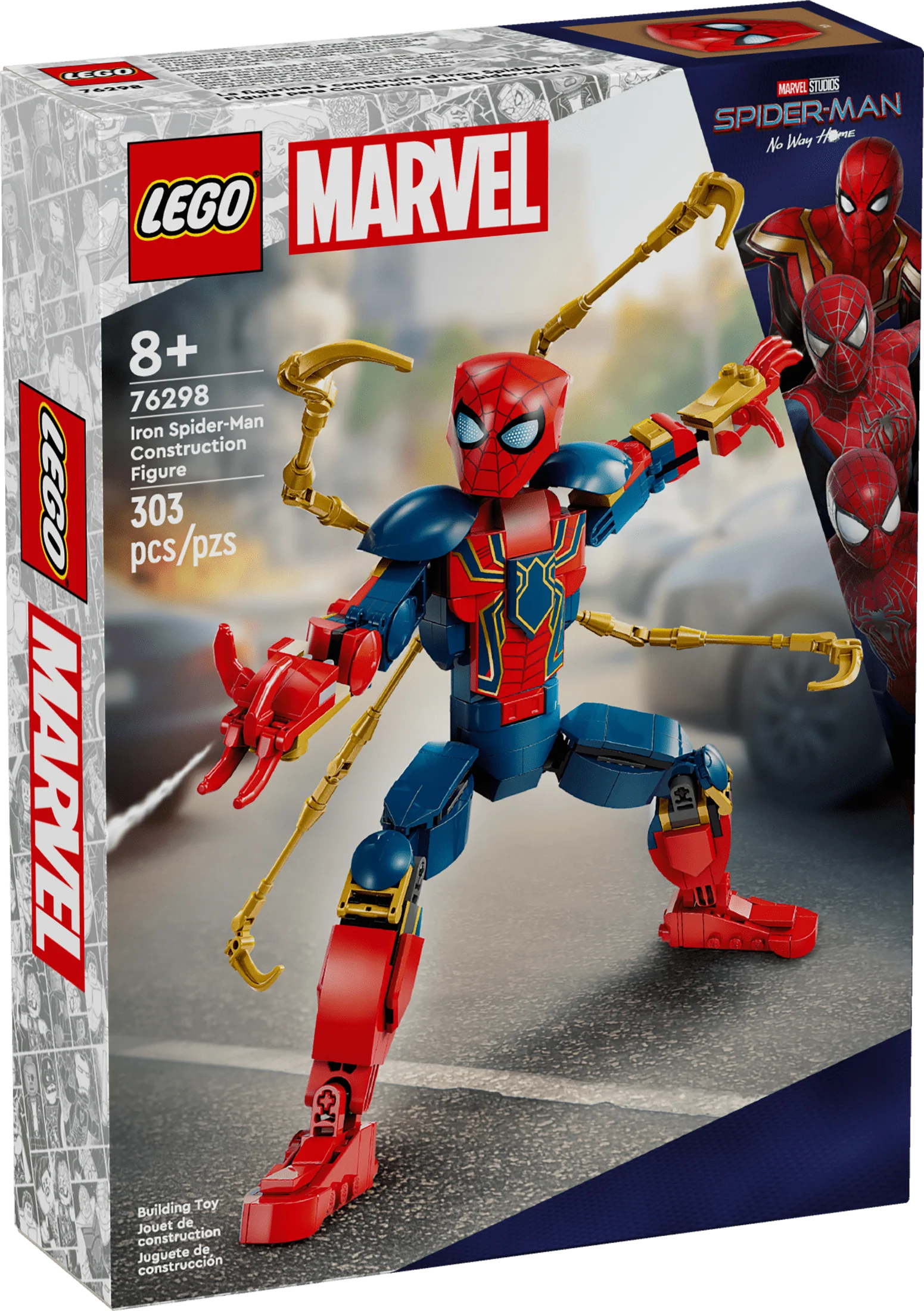 LEGO Marvel Iron Spider-Man Construction Figure, Super Hero Marvel Toy for Kids, Posable Spider-Man Action Figure with Armor, Buildable Toy Model, Gift for Boys and Girls Ages 8 and Up, 76298 - Womvr