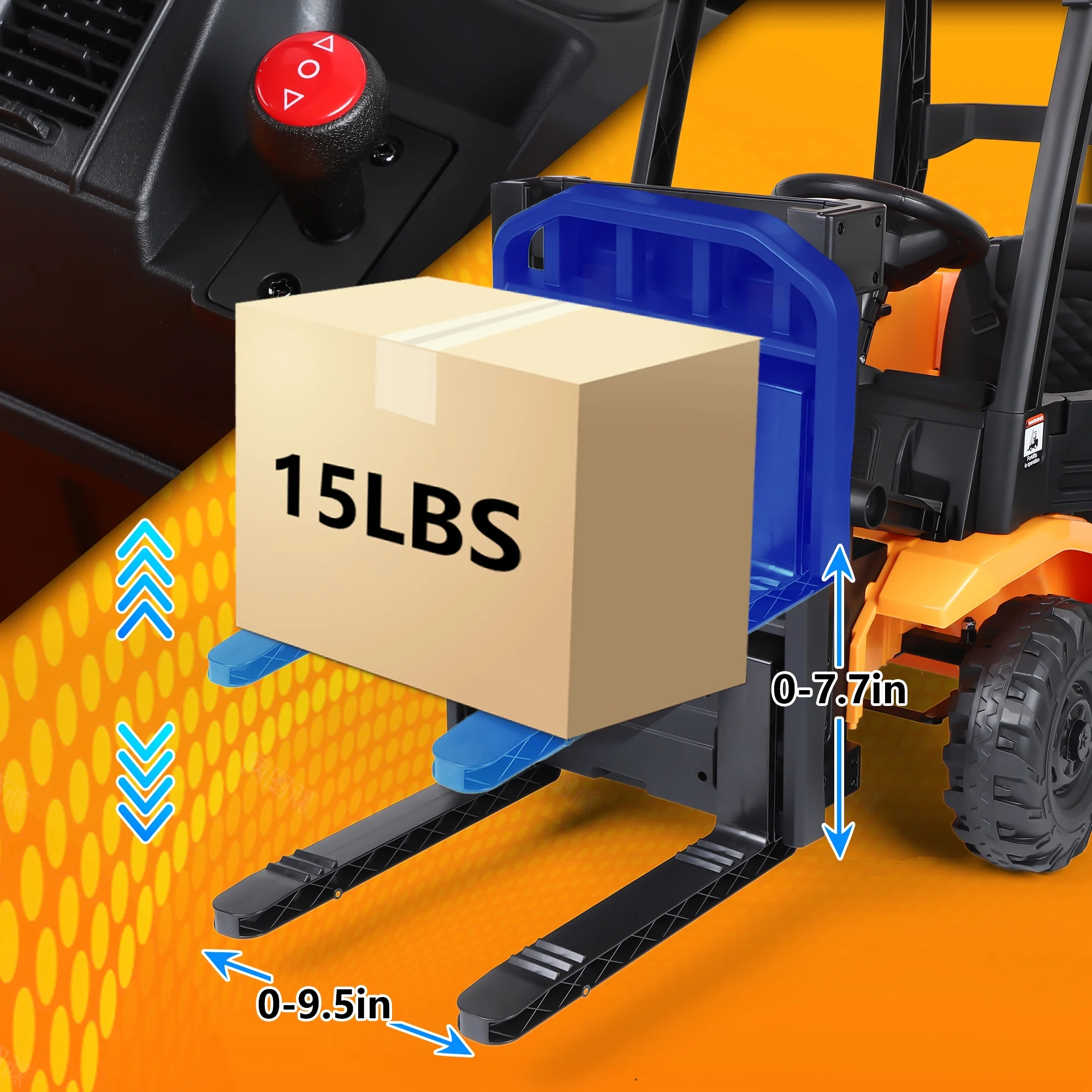 JCB 2 in 1 Kids Ride on Car Excavator & Bulldozer,Wisairt 12 V Battery Powered Electric Vehicle w/ Remote Control,Bucket,Digger,Handle(Yellow) - Womvr