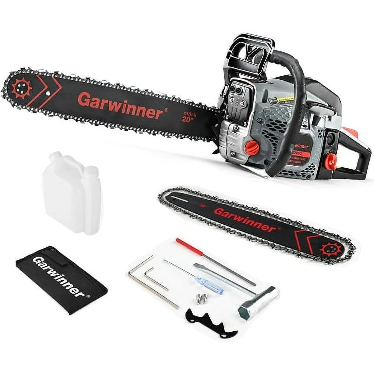 Gas Chainsaw 20 inch 6220G 62CC 2-Stroke Cordless Chainsaw for Farm/Garden/Ranch - Womvr