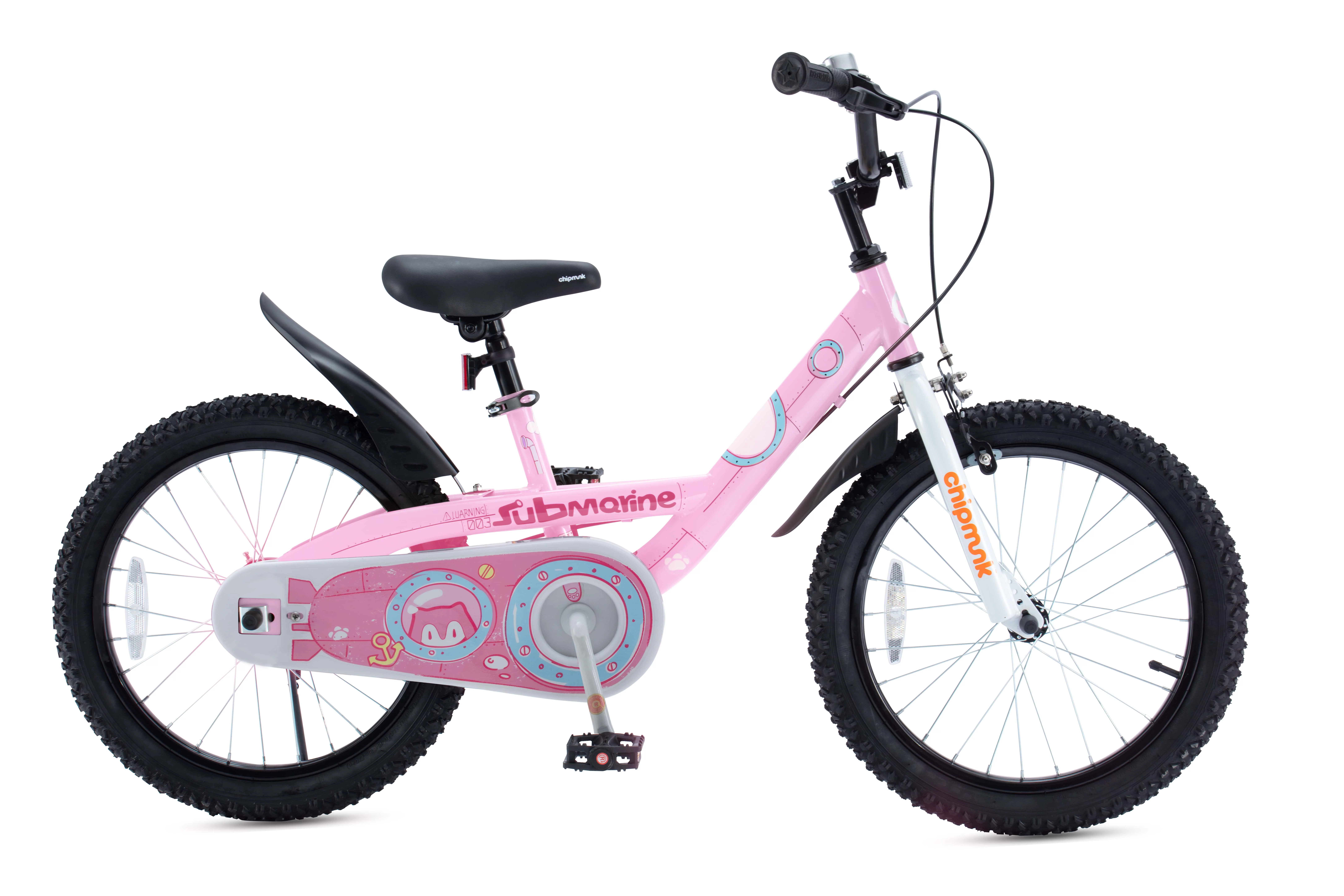 Royalbaby Chipmunk Boys Girls and Kid's Submarine Steel 18 In Bike with kickstand Blue - Womvr