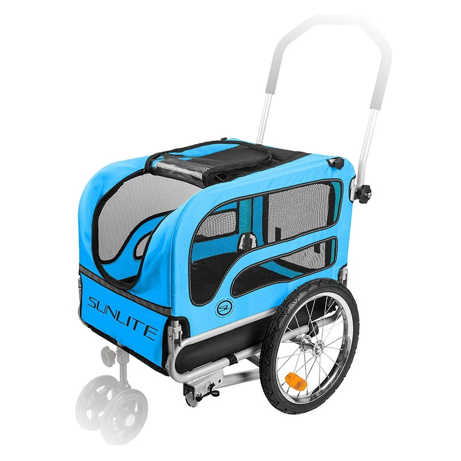 SUNLITE Pet Trailer TRAILER SUNLT STL 16in PET TRAILER BU/GY - Womvr