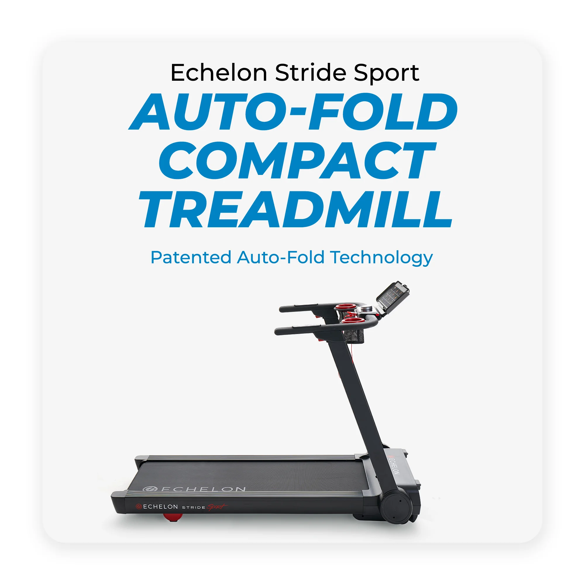 Echelon Stride Sport 2 Auto-Fold Compact Treadmill with 12 Levels of Incline + 30-Day Free Membership - Womvr