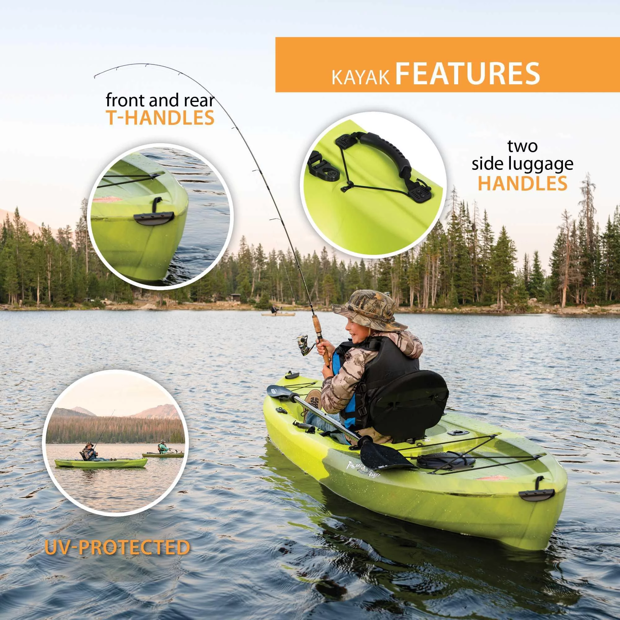 Lifetime Tamarack Angler 100 Fishing Kayak - Olive Green (90539) - Womvr
