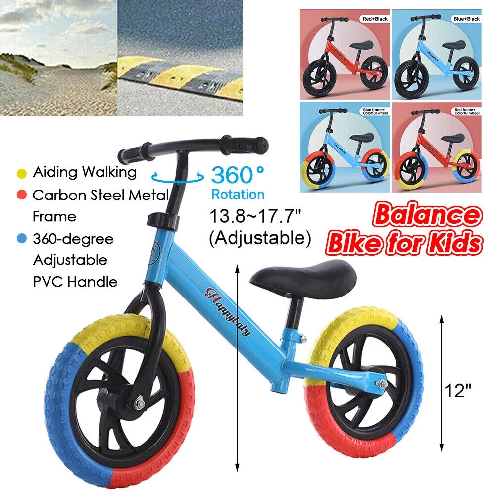 Kids Balance Bike Toddler Training Bicycle Wheels Walking For 2-6 Years Children Kid Christmas Halloween Gift - Womvr