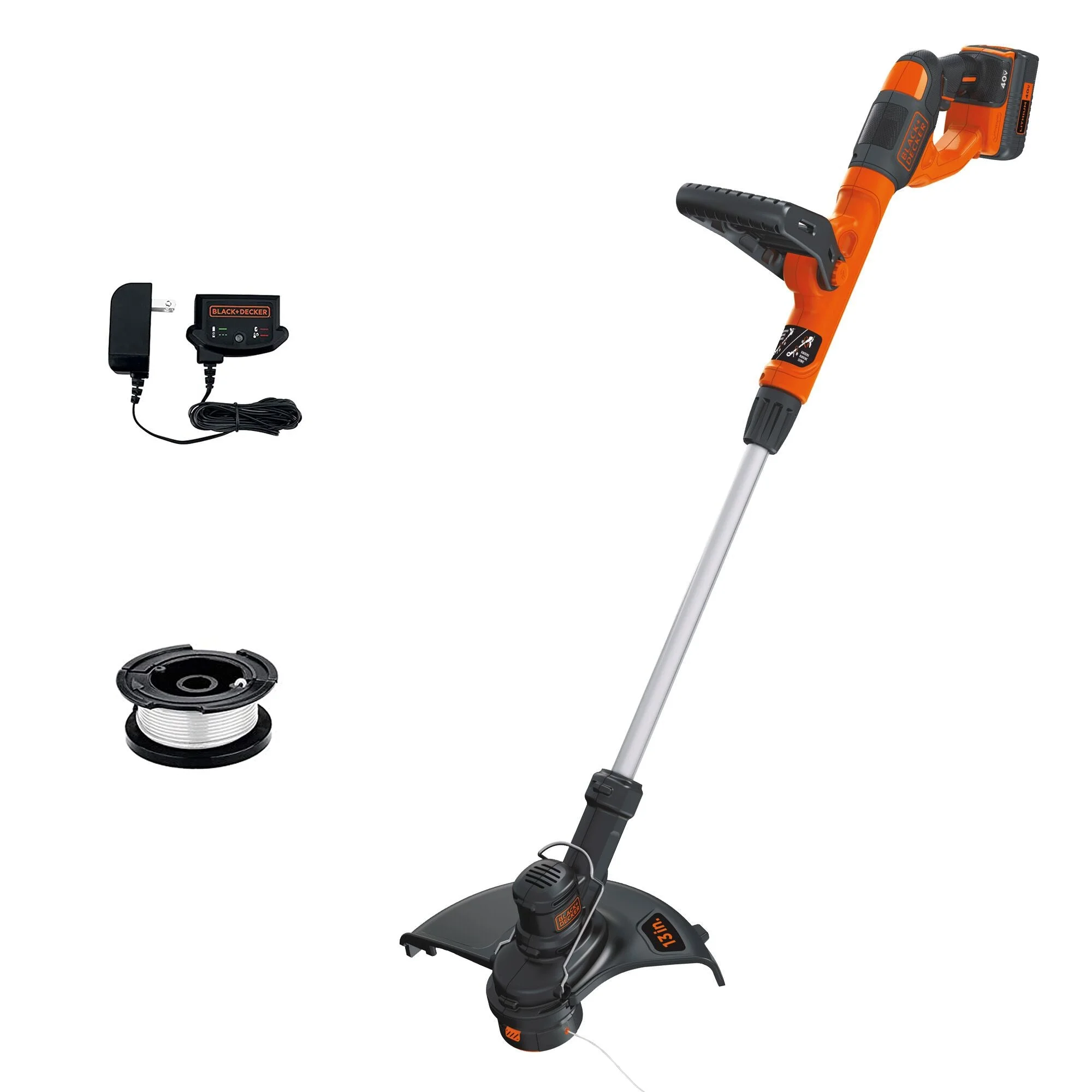 BLACK+DECKER 40V MAX* Lithium String Trimmer, (LST140C) - Womvr