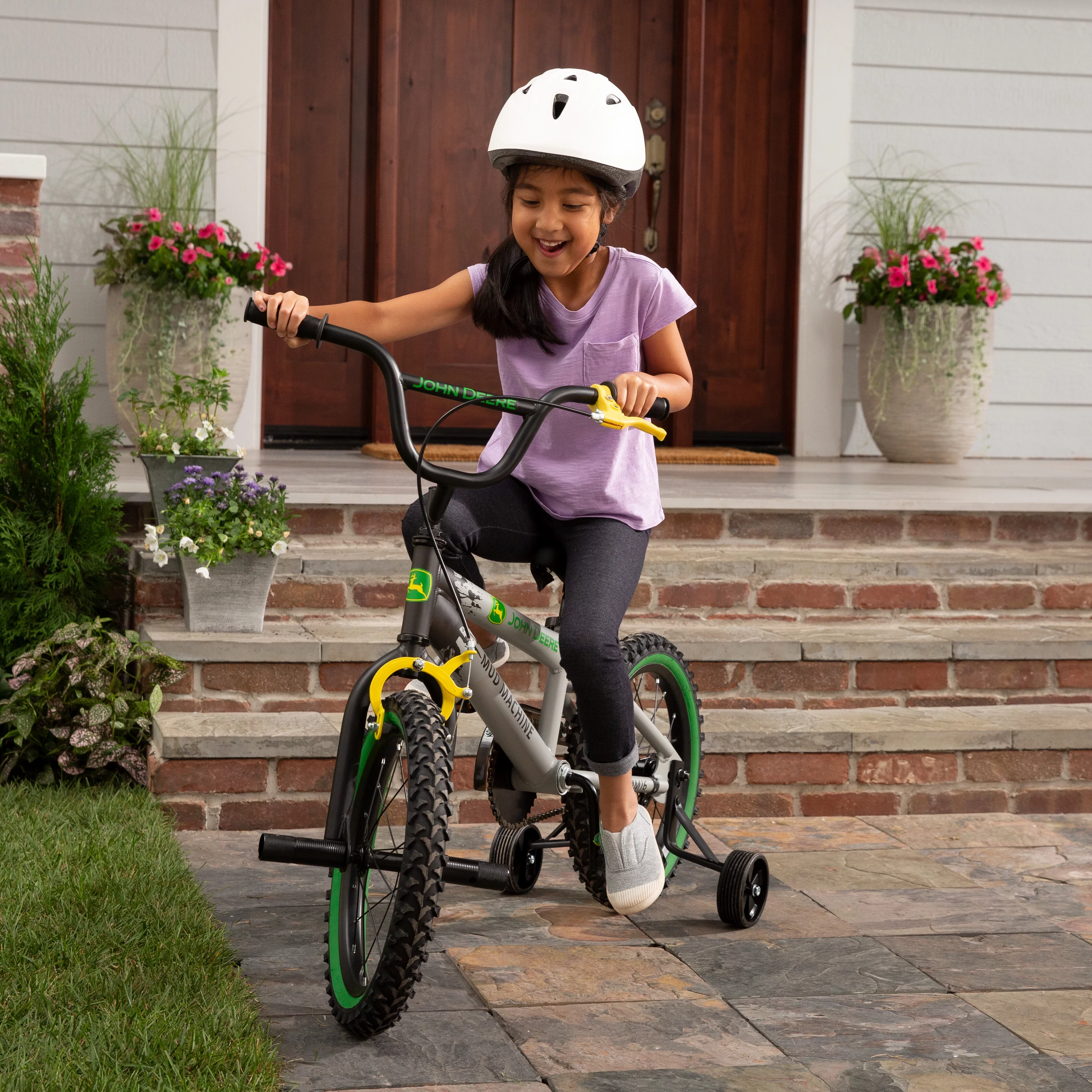 John Deere Mud Machine Kid's Bicycle with Removable Training Wheels — 16