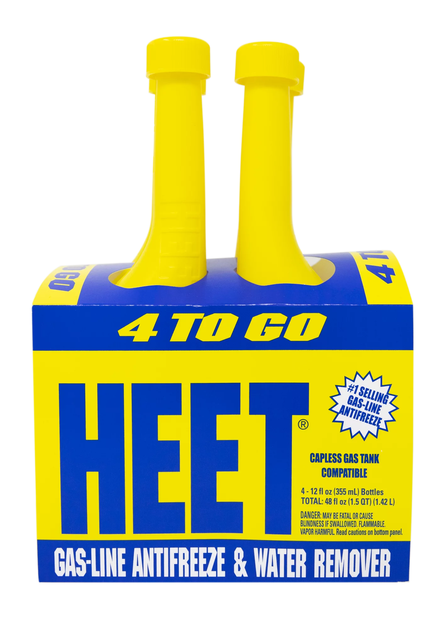 HEET Gas-Line Antifreeze & Water Remover (Pack of 4) (28205) - Womvr