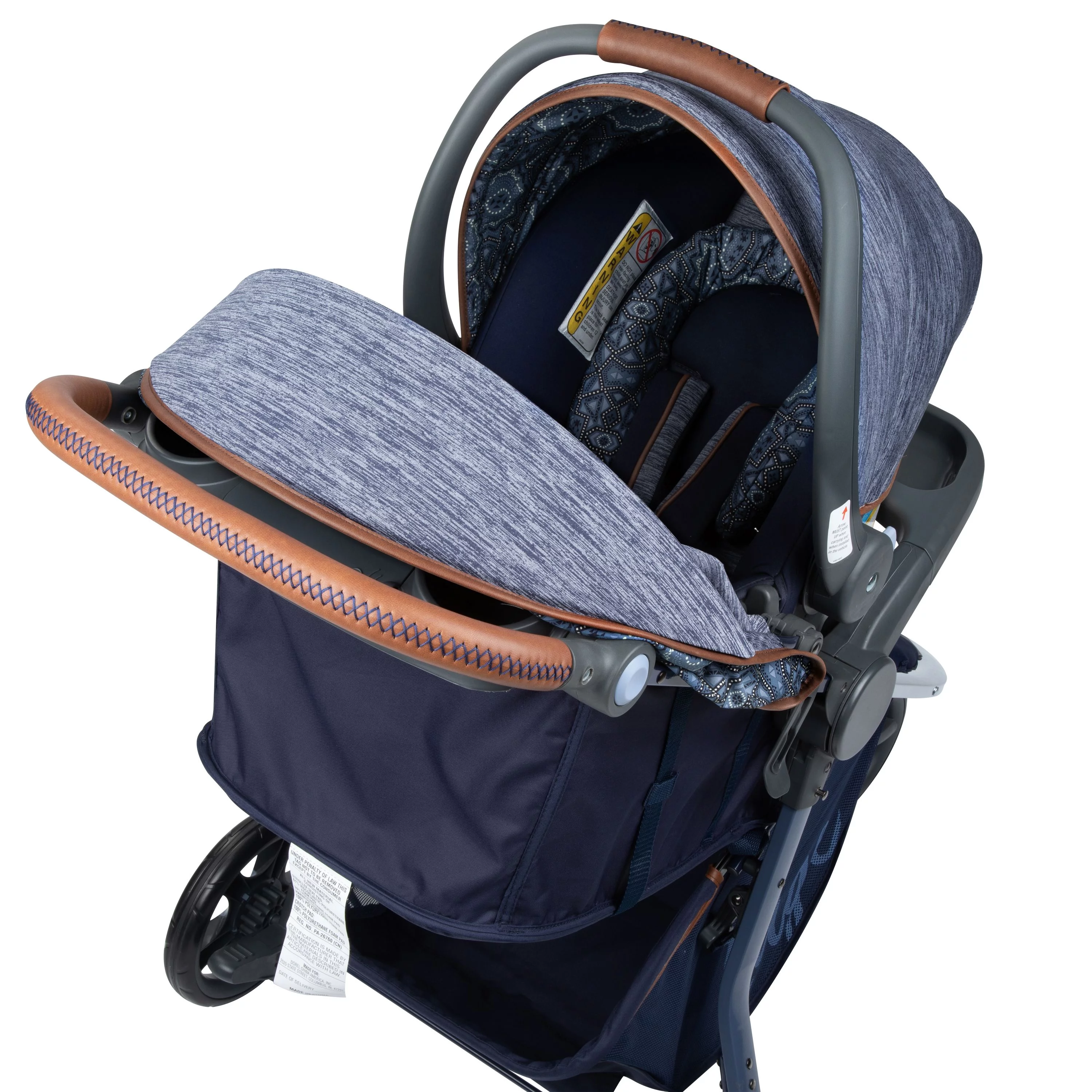 Monbebe Edge Travel System Stroller and Rear-Facing Infant Car Seat, Boho - Womvr