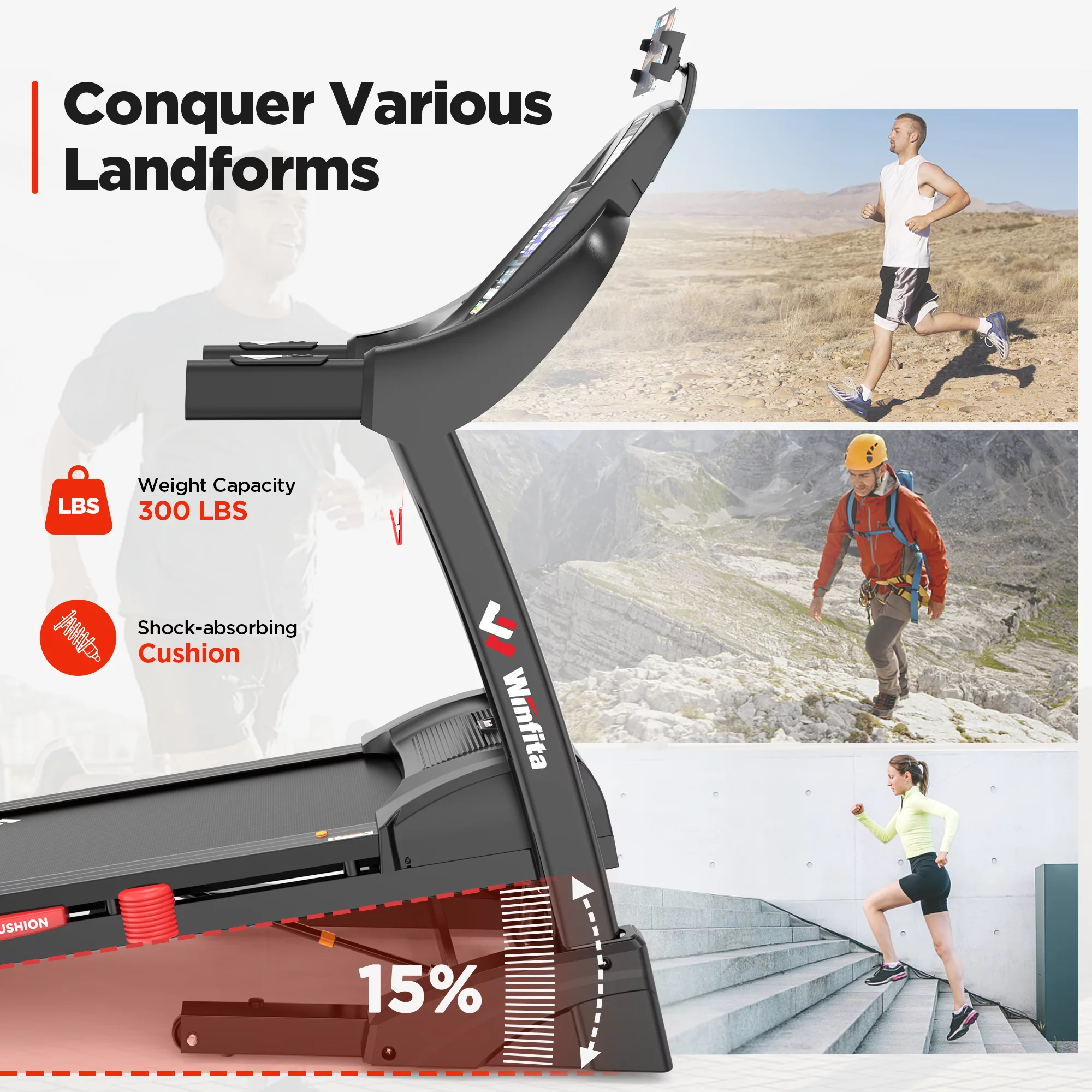 Famistar-T532 4.5 HP Folding Treadmills for Home, Running Machine Home Treadmills - Womvr