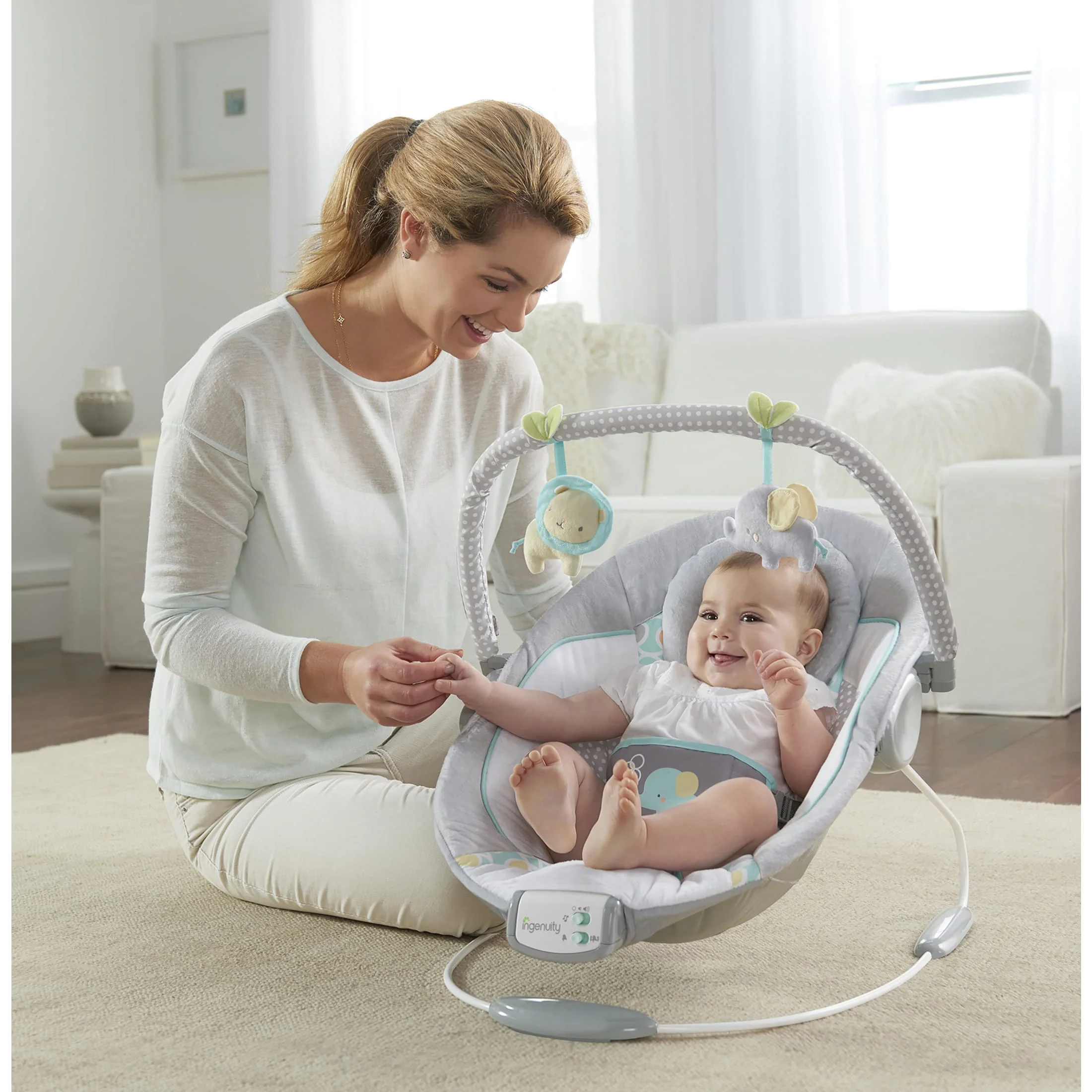 Ingenuity Soothing Baby Bouncer with Vibrating Infant Seat & Music - Morrison (Unisex) - Womvr